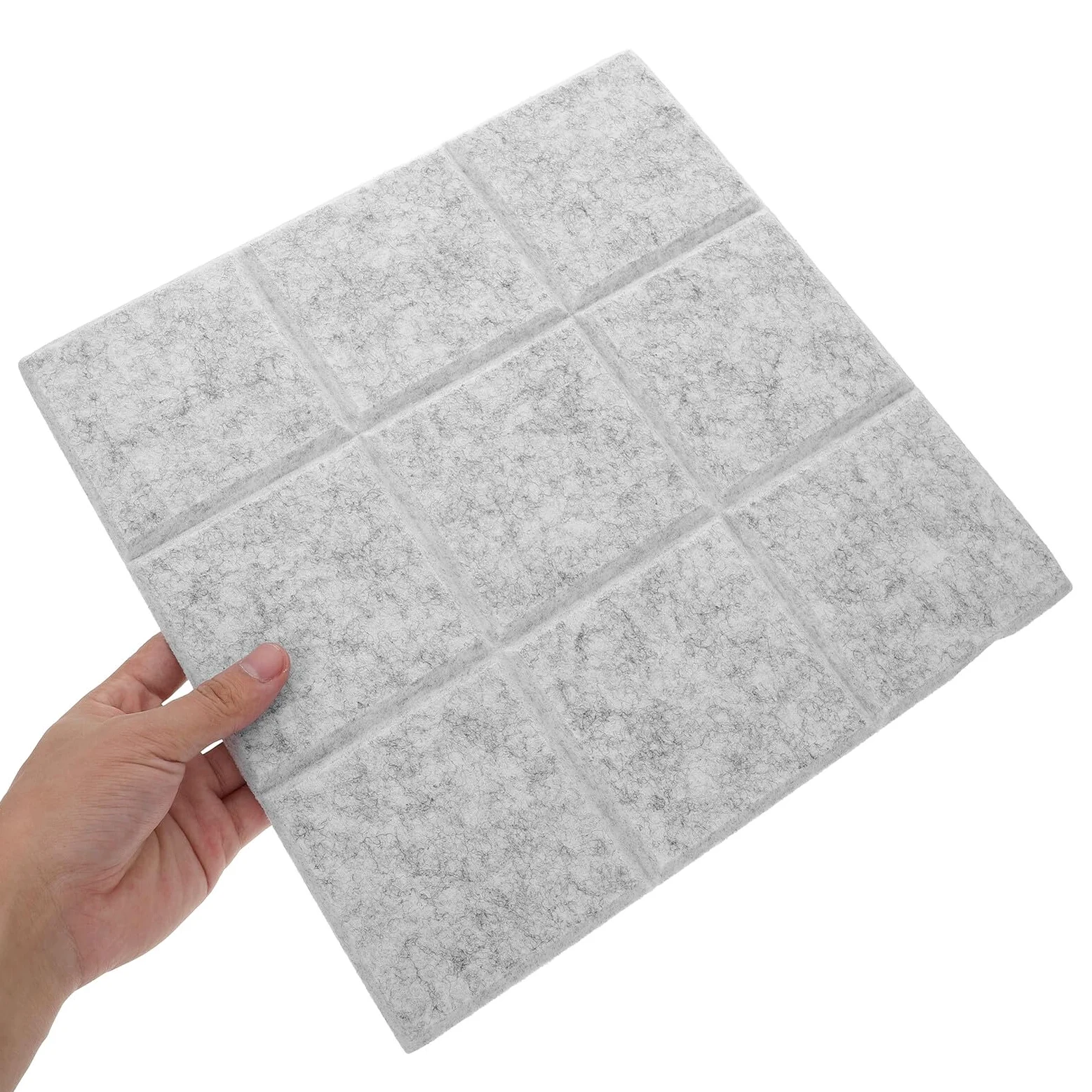 COHEALI 12 Pannelli Bacheca in Feltro Autoadesiva 30x30cm Grigio Chiaro Set da 12 Piastrelle per Bacheche da Ufficio e Casa Assorbimento Acustico per Organizzazione e Decorazione