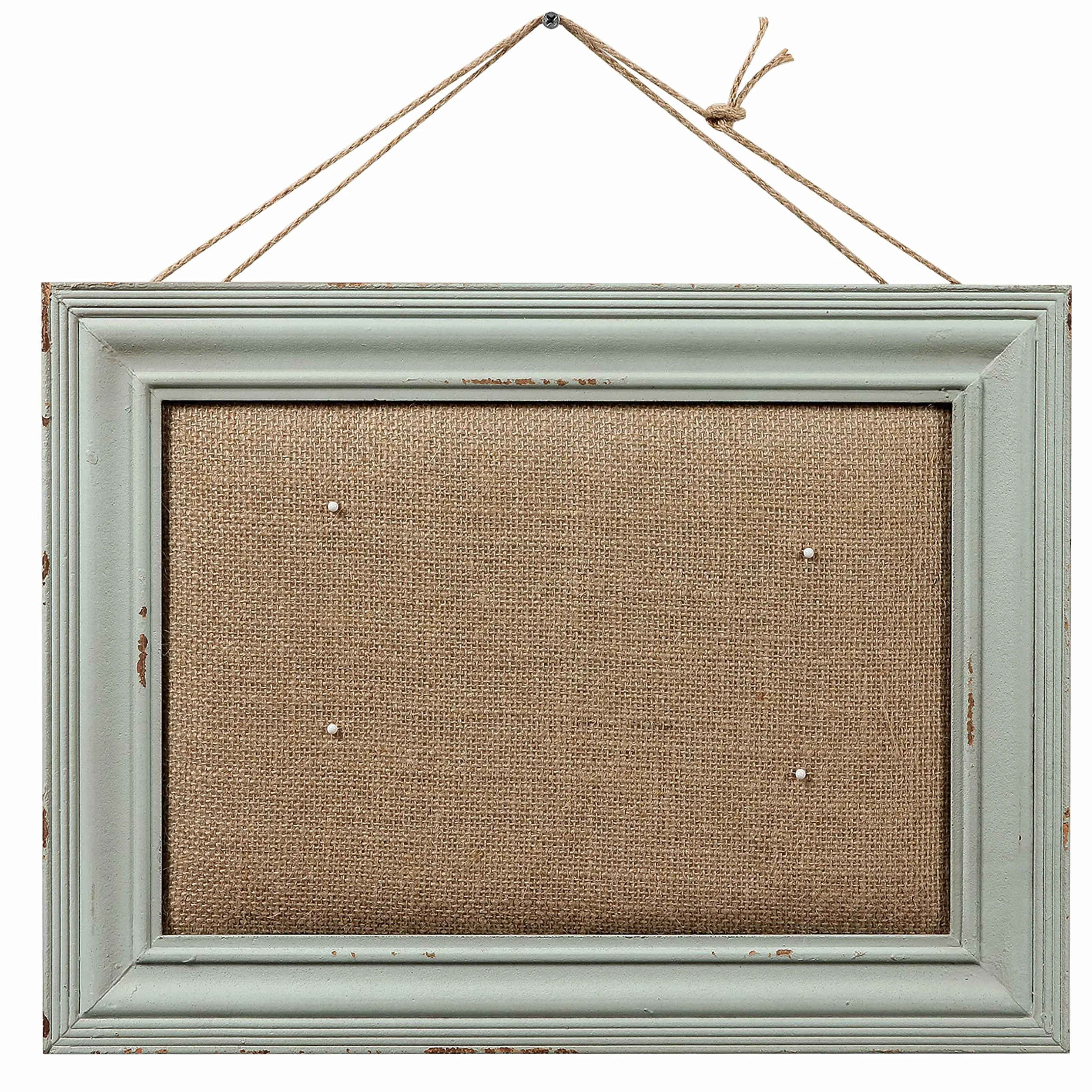 Shabby Chic Bacheca in Sughero 40 x 30 cm, Bacheca da Parete Con Cornice In Legno Blu, Lavagna Sughero per la casa, Decorazione Dell'ufficio