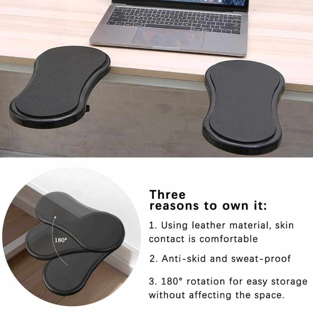 Bracciolo Pad Poggiapolso Braccio Regolabile Staffa di Supporto Ergonomico per Mouse 180°