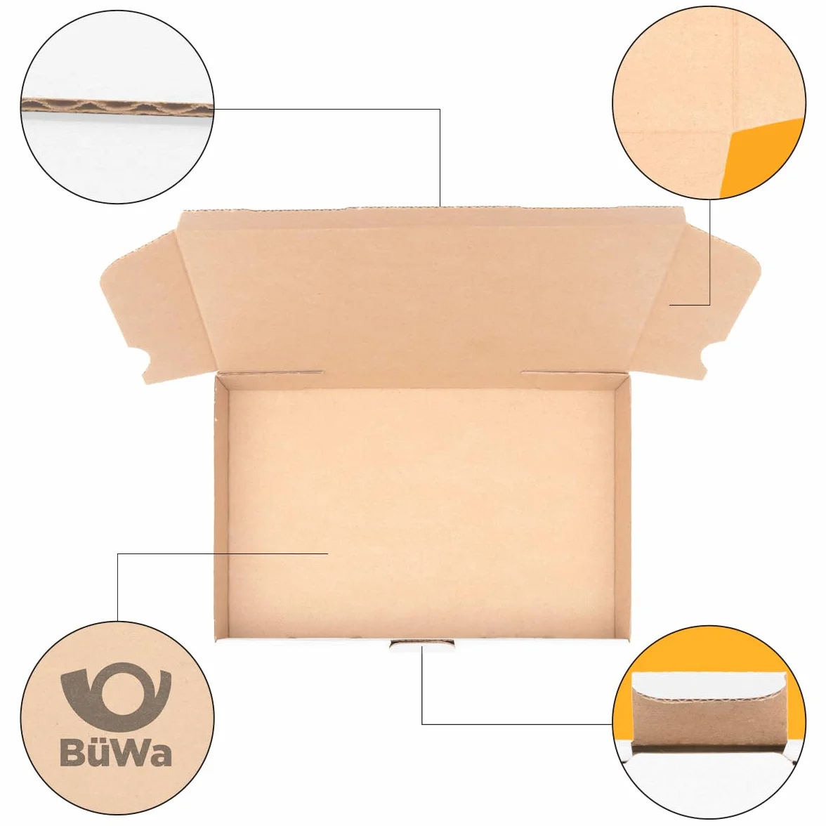 verpacking Scatole per maxi-lettere 350 x 250 x 50 mm Bianco [dimensioni e quantità selezionabili] DIN A4 | B4 Maxi lettera MB-5 scatola postale per posta merce confezione da 50 pezzi