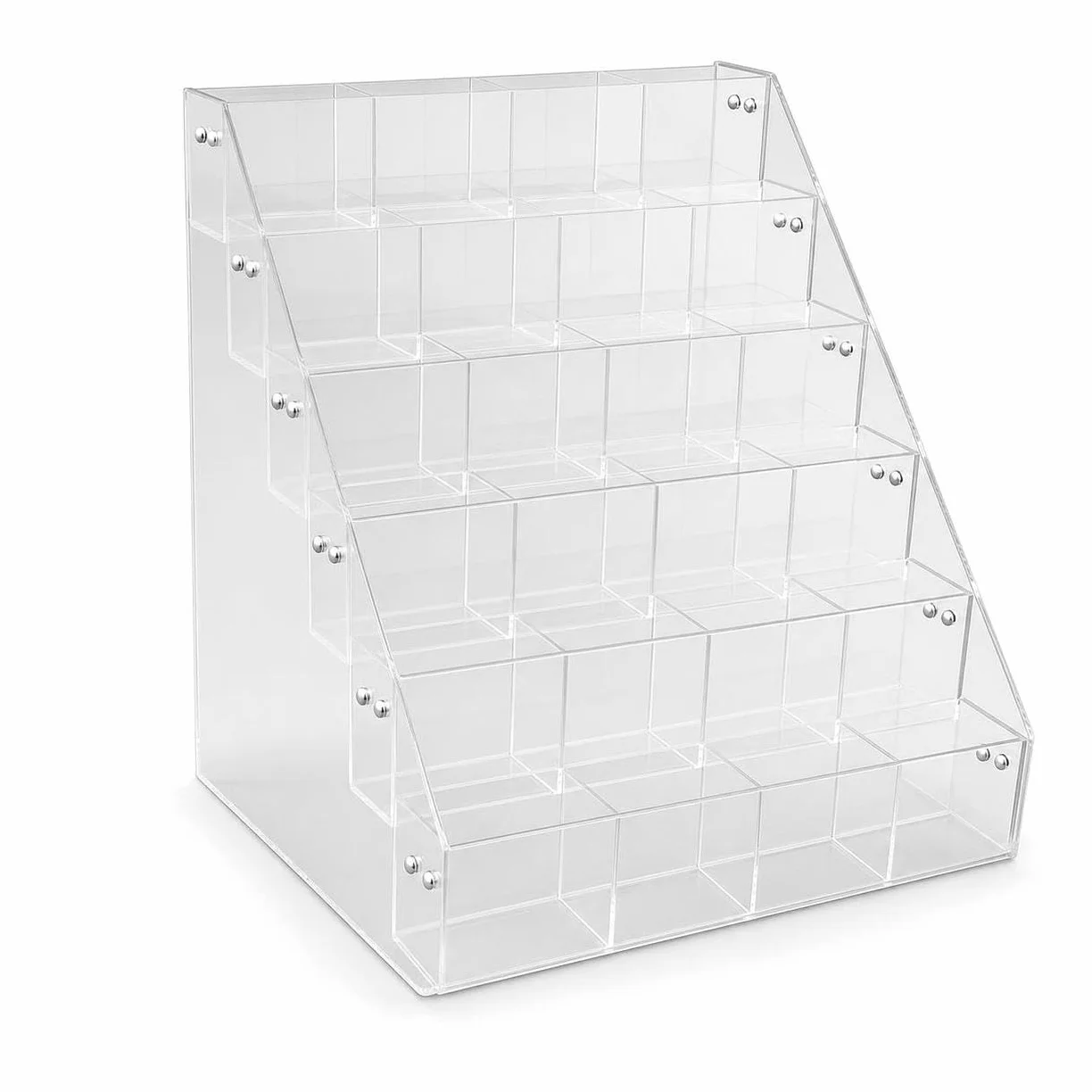 Portacarte Acrilico Trasparente con Ripiani Multipli per Organizzare Carte da Gioco E Collezionabili da Tavolo per , Espositore per carte a sei strati, grande, con strumenti di installazione