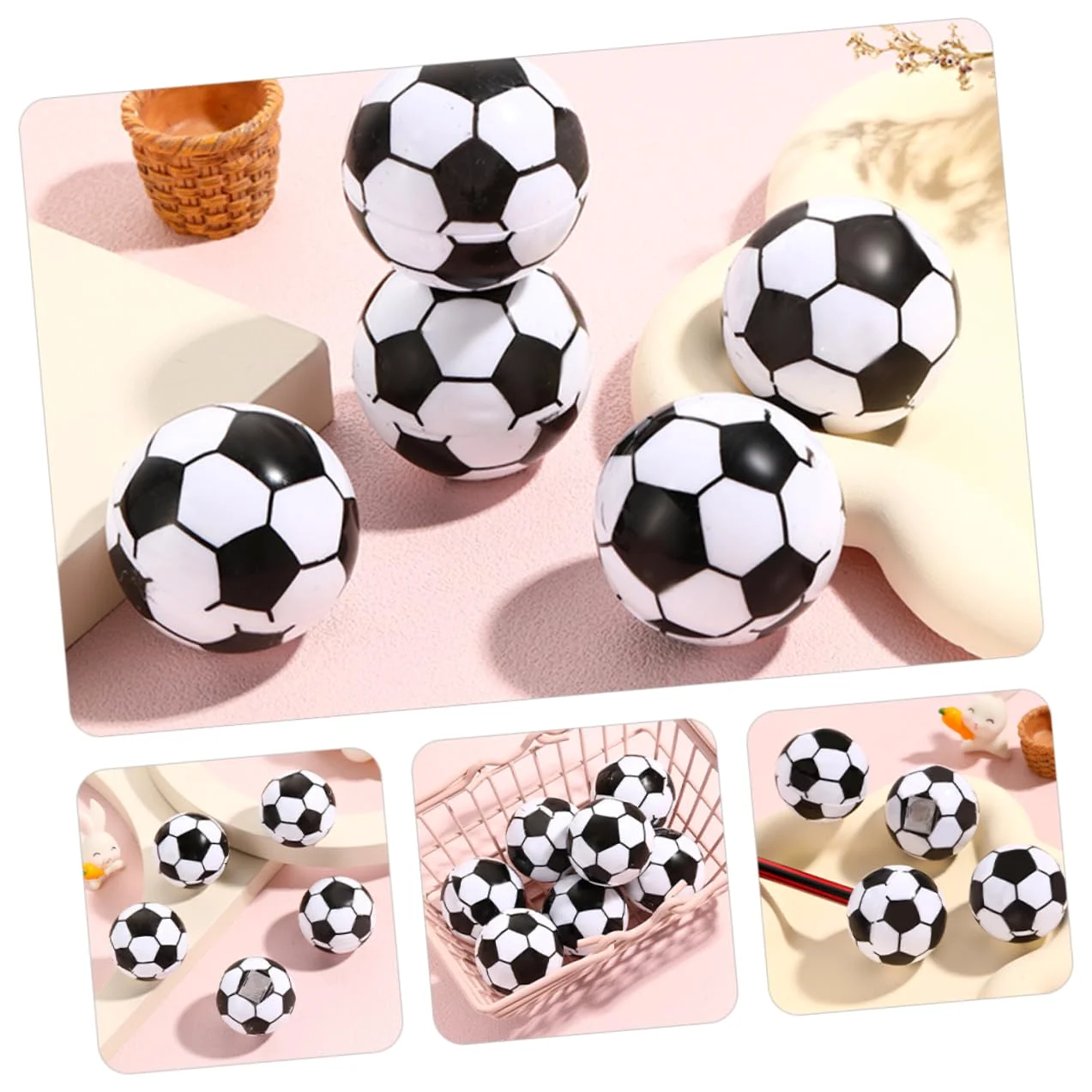 SHINEOFI 4 Set Regali Di Cancelleria Per Studenti Temperamatite Creativo A Forma Di Calcio Temperamatite A Sfera Con Foro Singolo 20 Pezzi Da Ufficio Mini Matita 20 Pezzi * 4