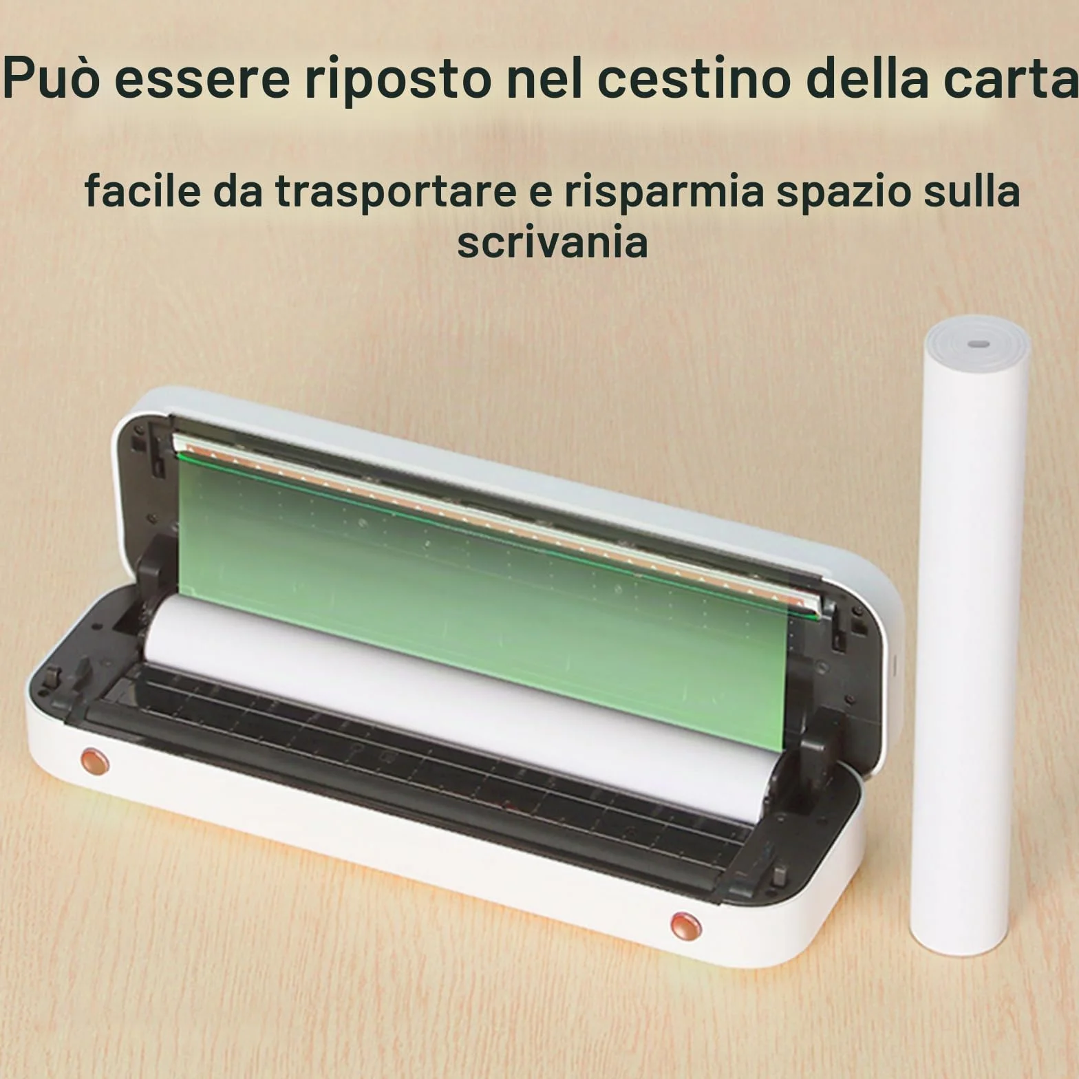 Bisofice 10 Rotoli Carta Termica A4, Compatibile con tutte le Stampante Termica Portatile, Senza BPA, per Foto Ricevute Memo File, Circa 22 fogli/rotolo