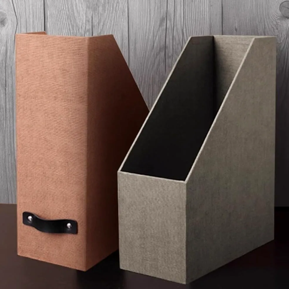 GLigeT Portariviste in Cartone, Portadocumenti A4, divisori for cartelle Portadocumenti, Organizer da scrivania(Bruin)