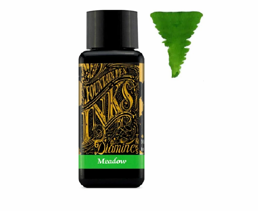 Diamine Inchiostro Per Penna Stilografica 30ml - 3 x Bottiglie - Amber, Meadow Green, Eau de Nil