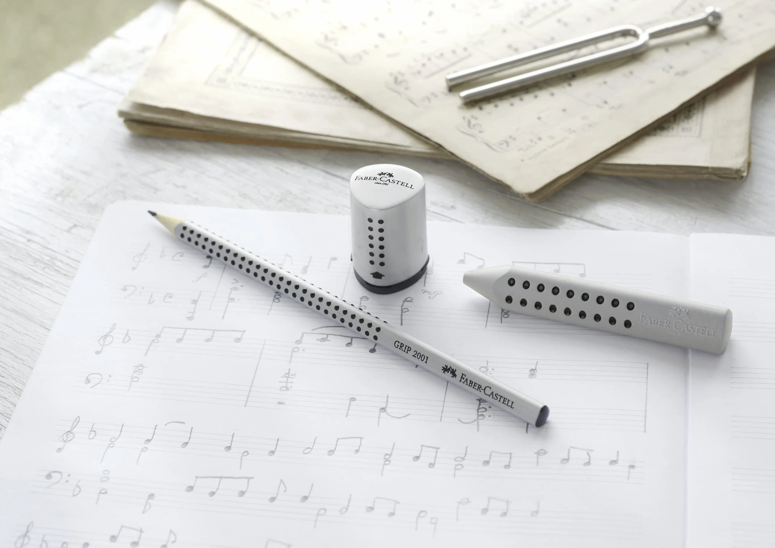 FABER-CASTELL Gomma triangolare Grip 2001, 5 pezzi, Grigio