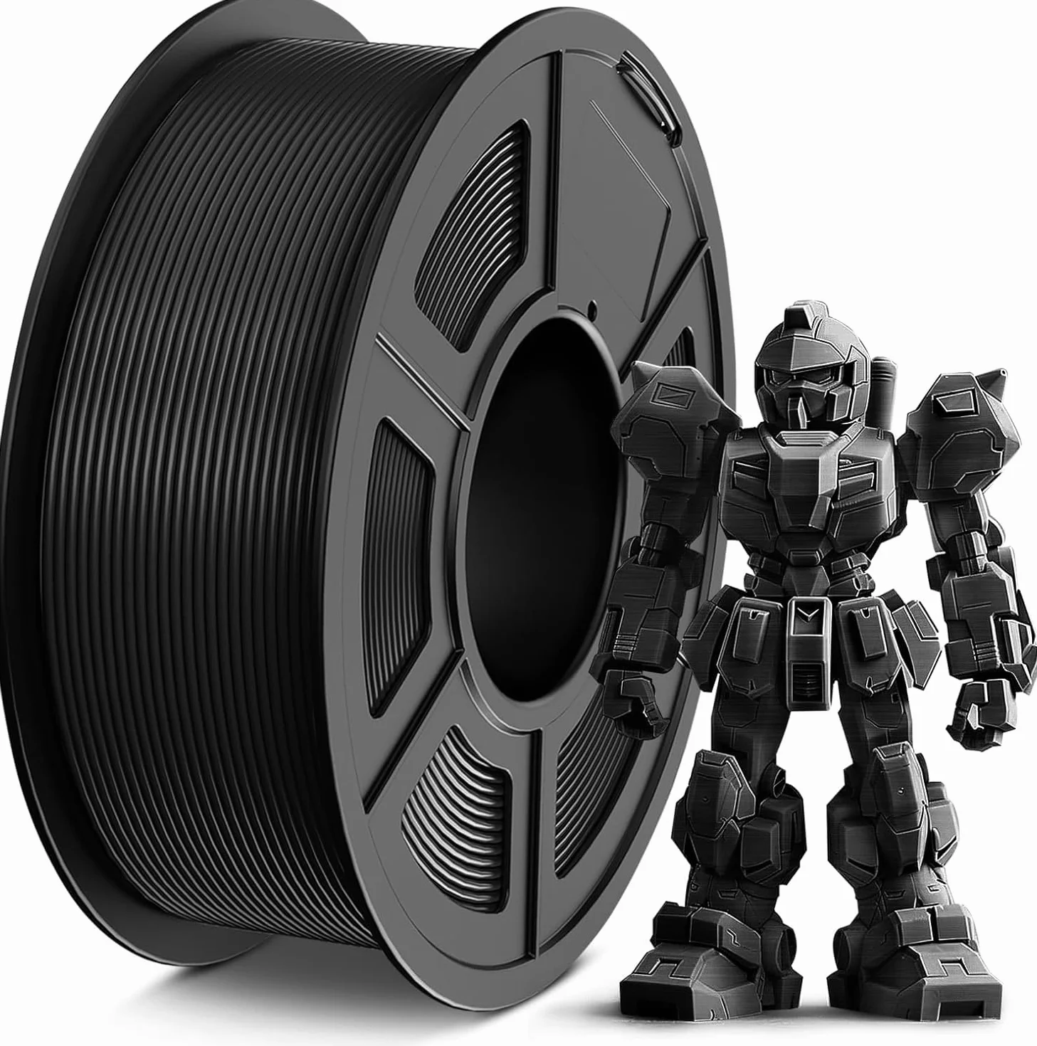 TECBEARS PETG Filament 1.75mm Noir, Bobine 1kg, Précision Dimensionnelle +/- 0,02 mm, Filament d'imprimante 3D