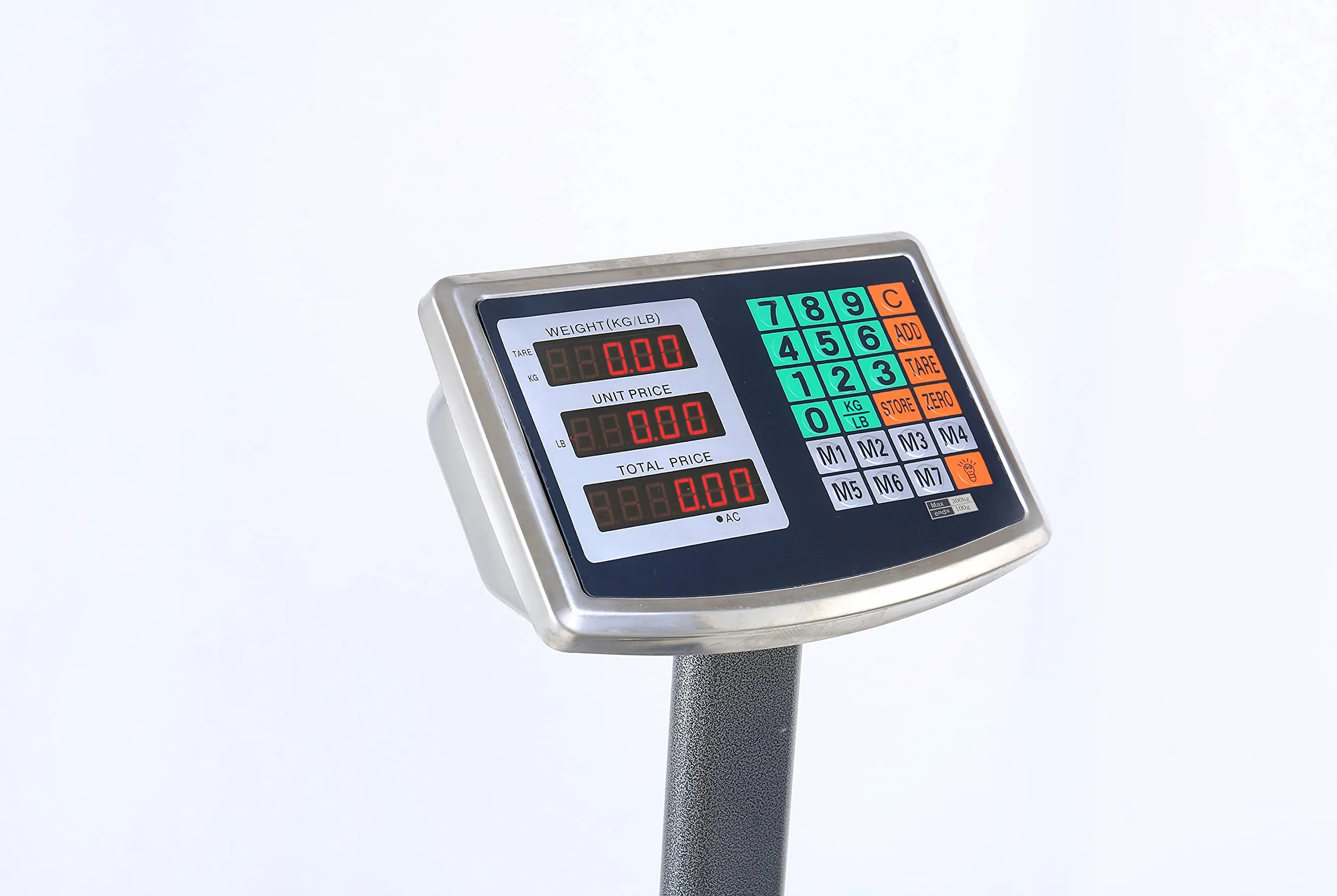 HF Bilancia a Piattaforma Digitale 150 kg Professionale 40×30 cm Display LED Batteria Ricaricabile