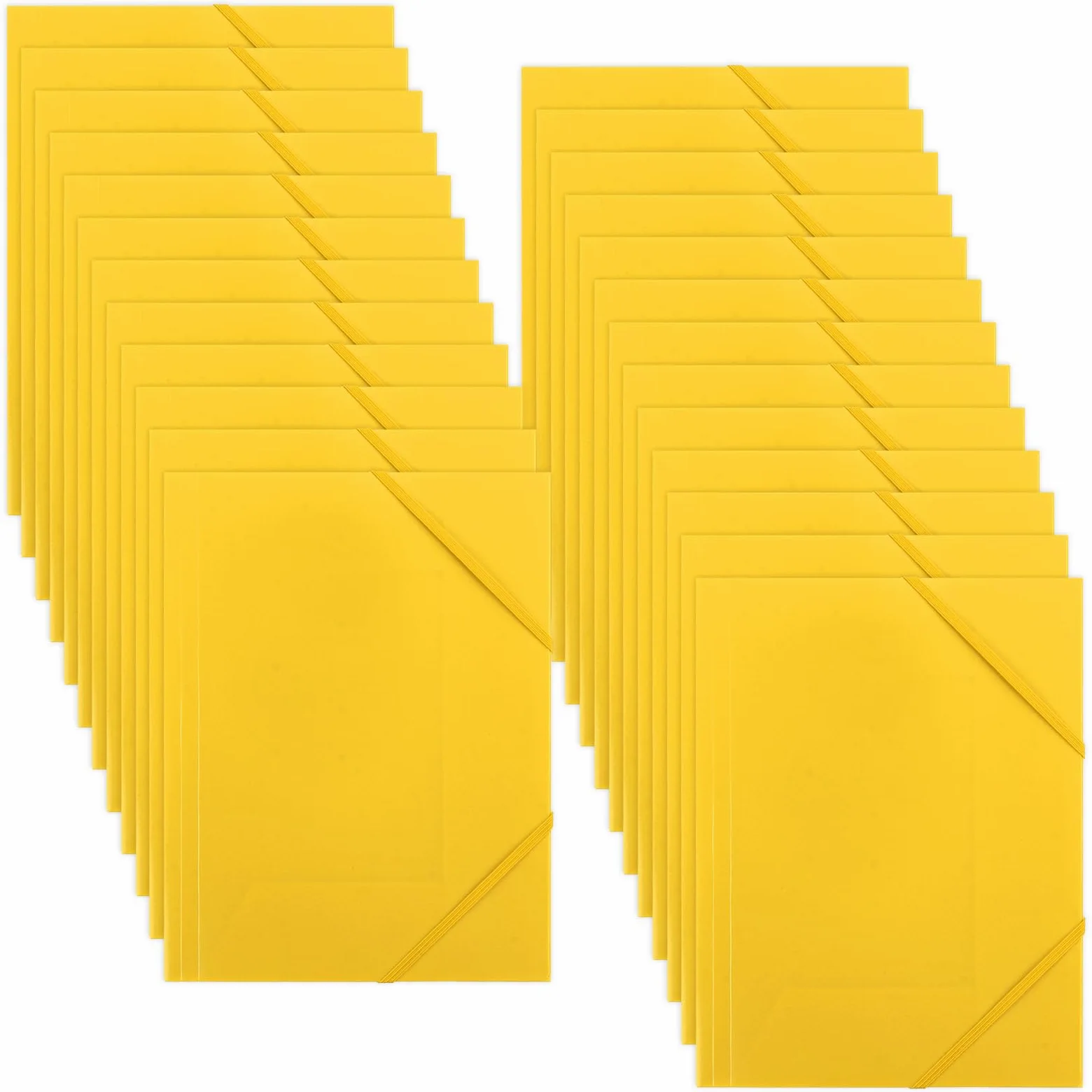 STARVAST 25 cartelline portadocumenti, formato A4, con elastico, in plastica PP, con chiusura ad angolo, formato A4, cartellina leggera per documenti, riunioni, relazioni, forniture per ufficio