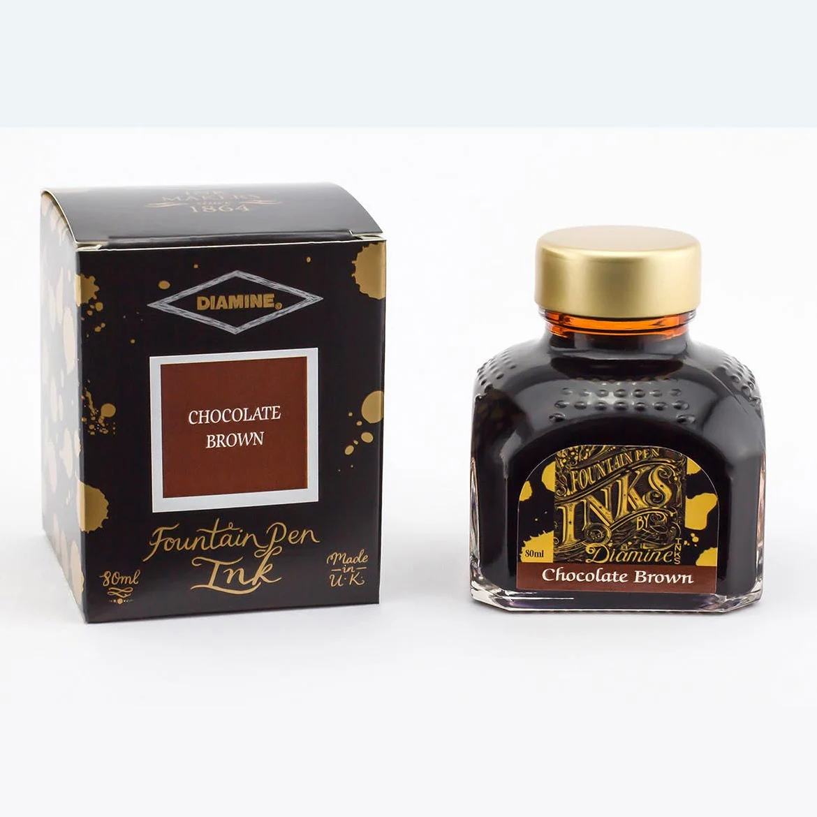 Diamine - Inchiostro per penna stilografica, Chocolate Brown 80ml