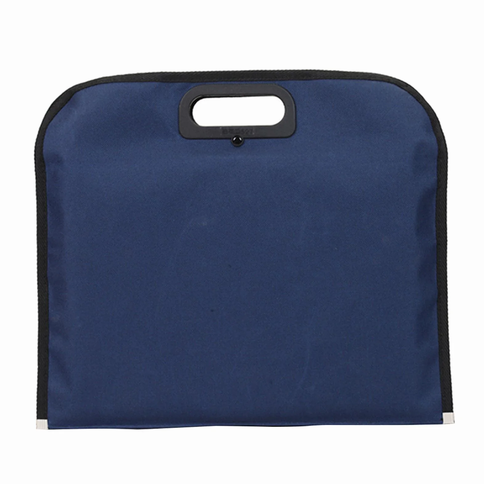 Borsa portadocumenti A4 blu con maniglia e chiusura lampo