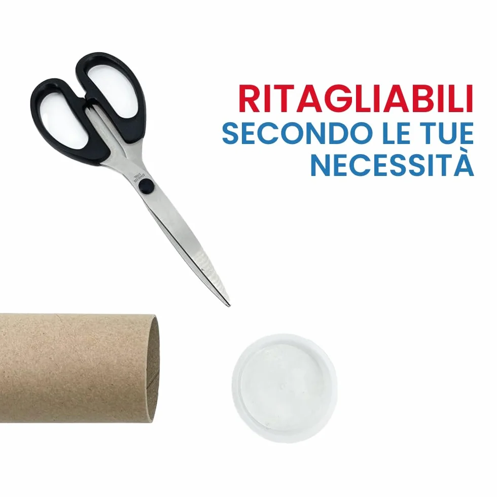 IMBALLAGGI 2000 Tubo di Cartone Premium 100cm x 10cm con Tappi in Plastica