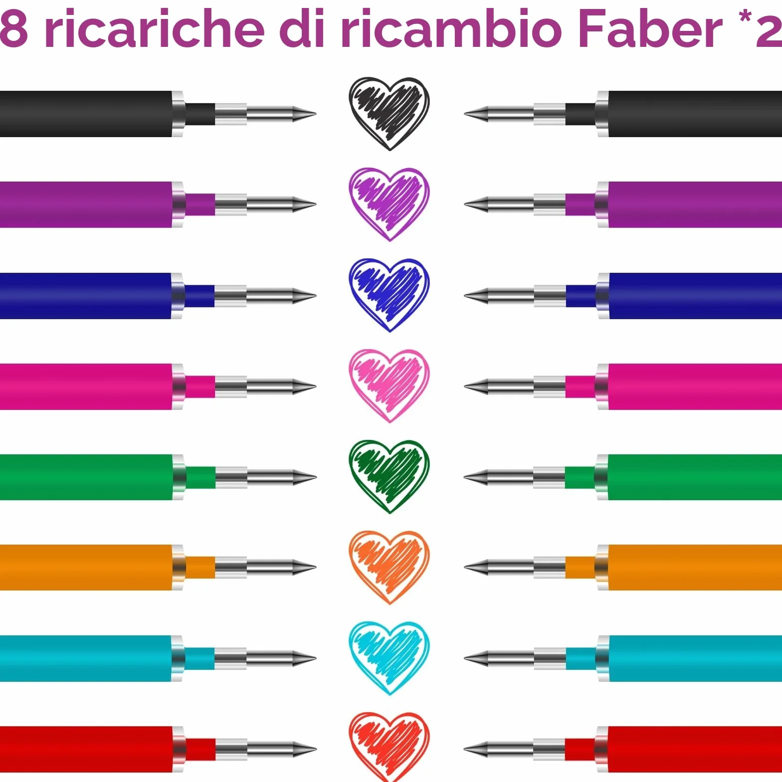 Legami mine di ricambio cancellabili 0,7 mm 13 cm 16 pezzi