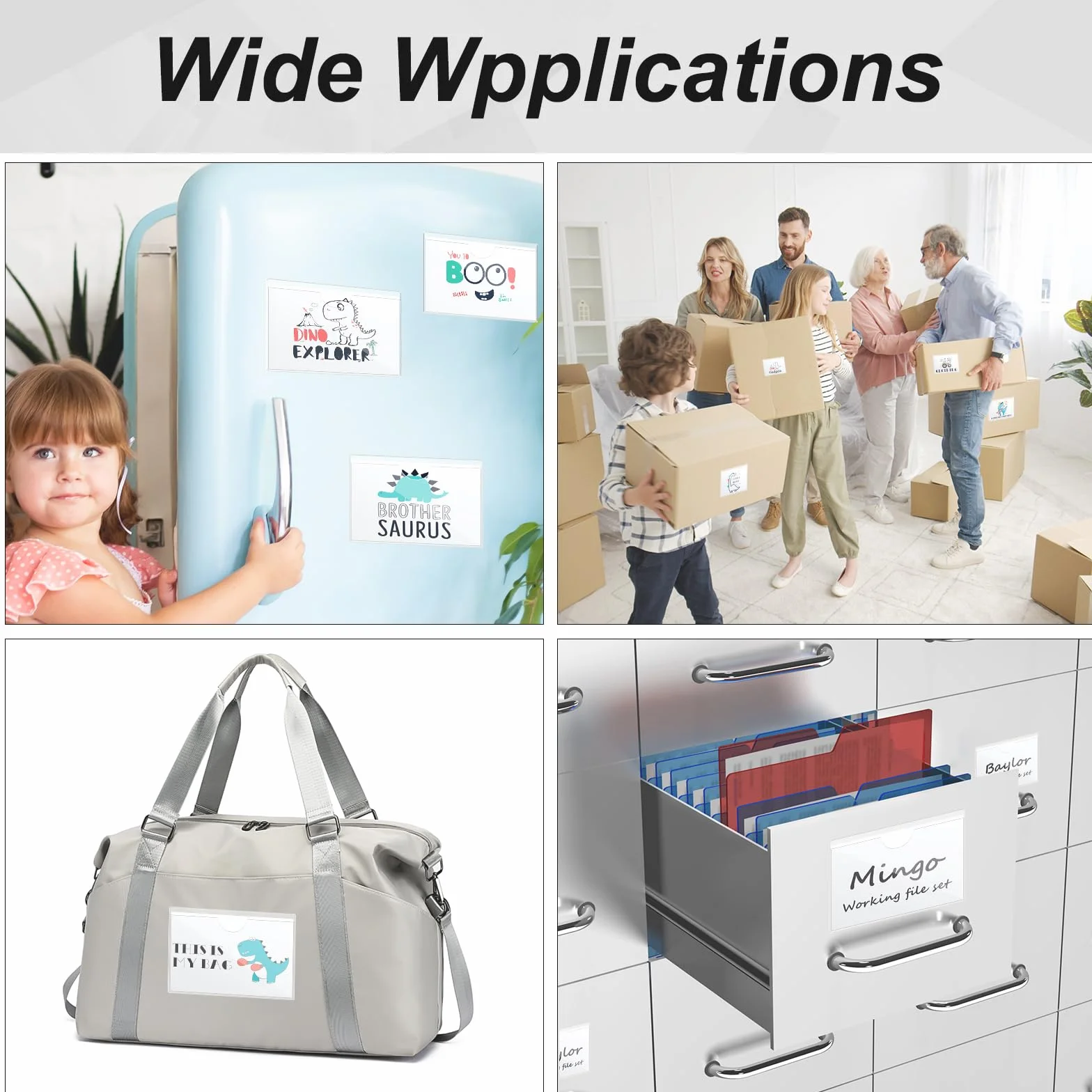 Buste Adesive Trasparente 10Pcs Tasche Autoadesive per Schede Porta Licenza di Parcheggio Biglietti Trasparente (10x15cm)