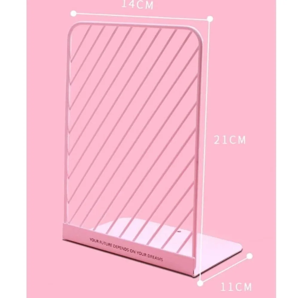 Reggi Libri, Fermalibri Fermalibri eleganti da 4 pezzi decorativi semplici e leggeri Libri tenere rosa Ufficio Casa Scrivania