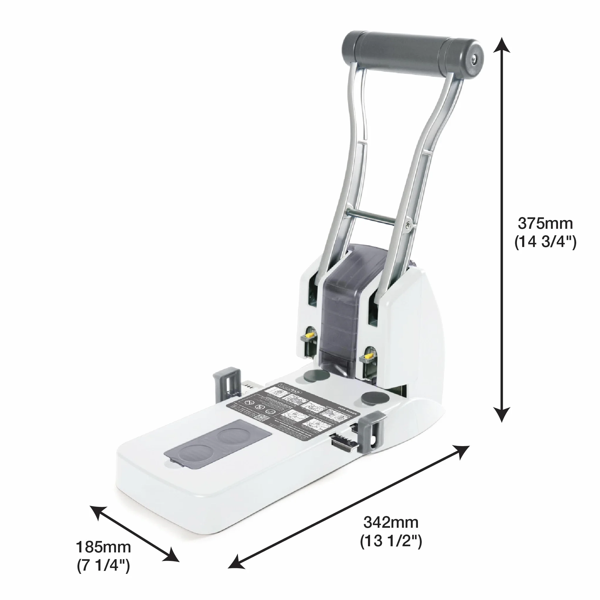 Rapesco 1405 ECO Perforatori ad Alta Capacità a 2 Fori P2200, Capacità 150 Fogli, Bianco