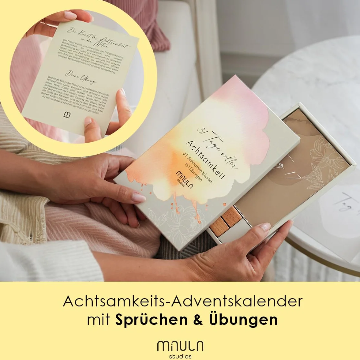 Adventskalender 2024 Donne 31 Achtsamkeitsübungen Frauen Achtsamkeit Motivation Tischkalender Milula