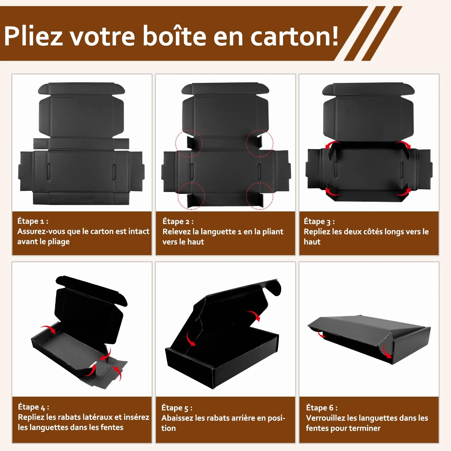 20 x 14 x 4 cm Scatola postale pieghevole nera – cartone riciclabile – nero dentro e fuori – per gioielli, cioccolatini, hobby creativi e regali – confezione da 25