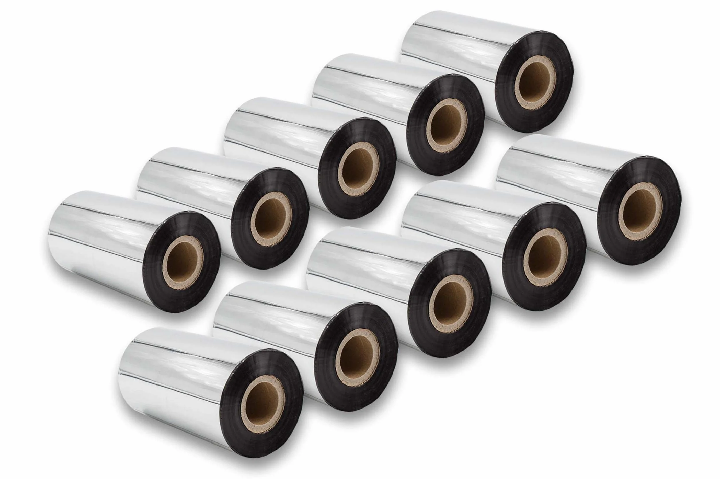 vhbw 10x nastro trasferimento termico compatibile con TSC TTP-343 Plus, TTP-268M etichettatrice, indelebile, 110mmx300m, cera di qualità plus