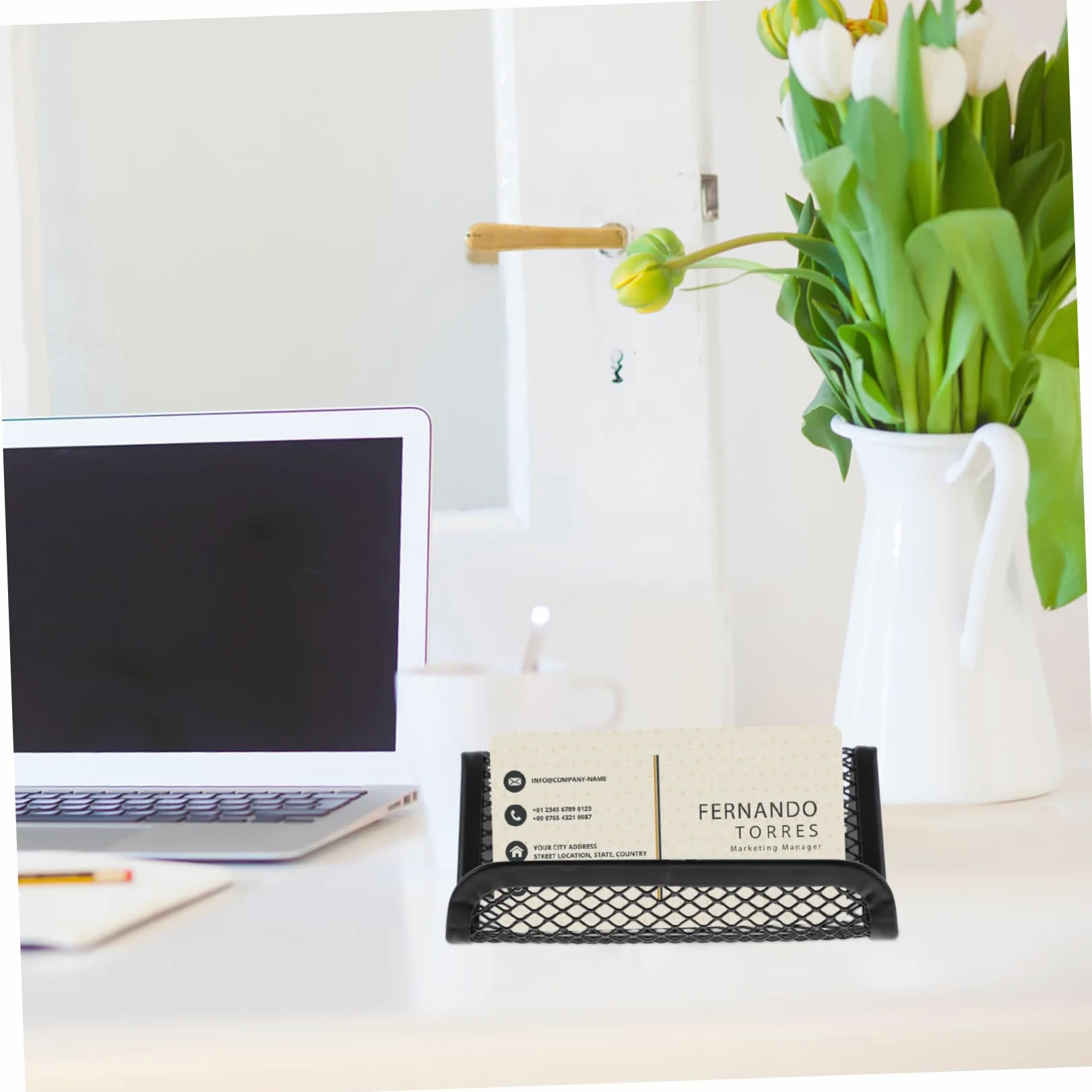 DOITOOL 4 Set Portabiglietti Visita Organizer Per Ufficio E Casa Per Schede Elegante E Design Per Esposizione 2 Pezzi * 4
