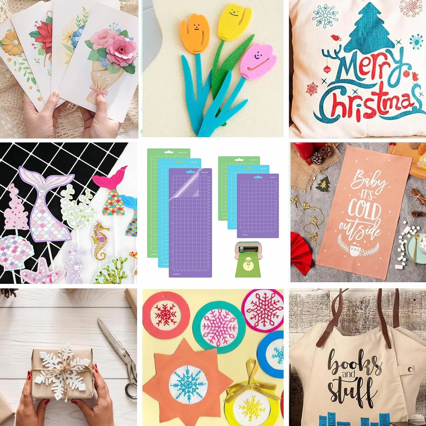 Tappetino da Taglio per Cricut Joy 4,5" x 12" + 4,5" x 6,5" Varietà Grip Accessori di Ricambio 6 Pezzi