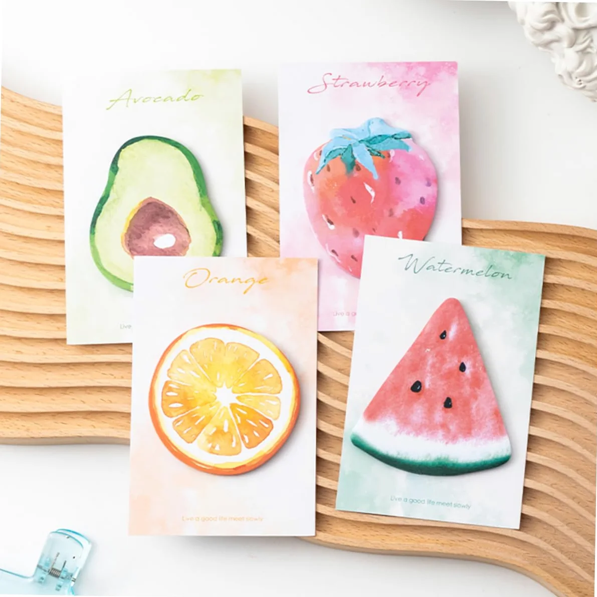 jojofuny 5 Pezzi 8 Note Adesive a Forma Di Frutta Divertente Colorato Pastiglie Adesivi Promemoria Per La Casa Nota Pad Adesivi Per Appunti Dell'ufficio Nota Adesivo Carta