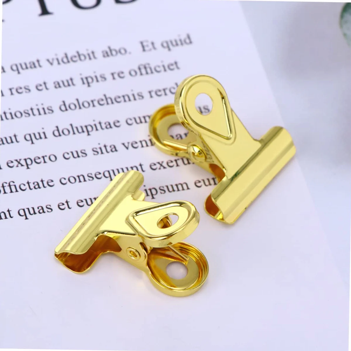 Operitacx 30pezzi Clip Metalliche Placcate Clip Per Carta Con Molla Resistente Per Ufficio Casa e Organizzazione Documenti