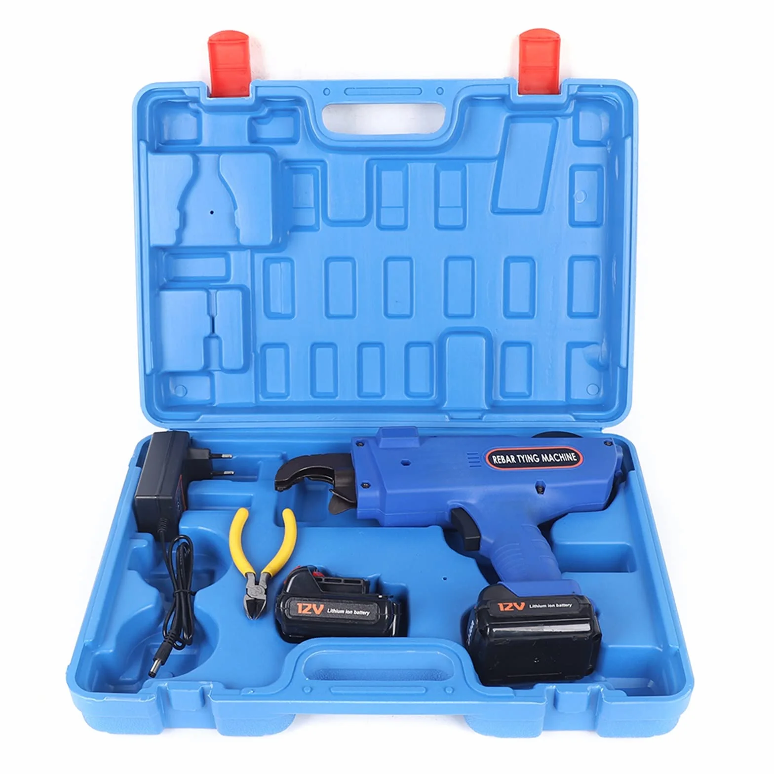 Rilegatrice automatica Legatrice in filo di acciaio Batteria Set elettrico con caricatore Filo di rilegatura Raccoglitore rinforzato Legatore di calcestruzzo rinforzato per macchina