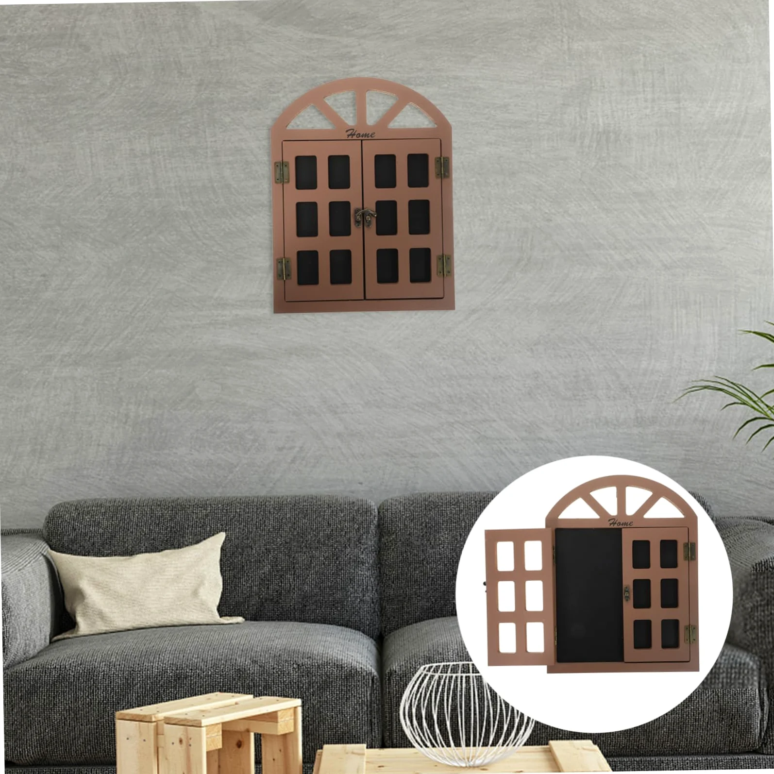 Lavagna in Legno Retrò da Appendere alla Finestra, Bacheca Decorativa Superficie Cancellabile, Ornamento per Cucina, Feste e Matrimoni, Lavagna per Messaggi e Menu, Formato
