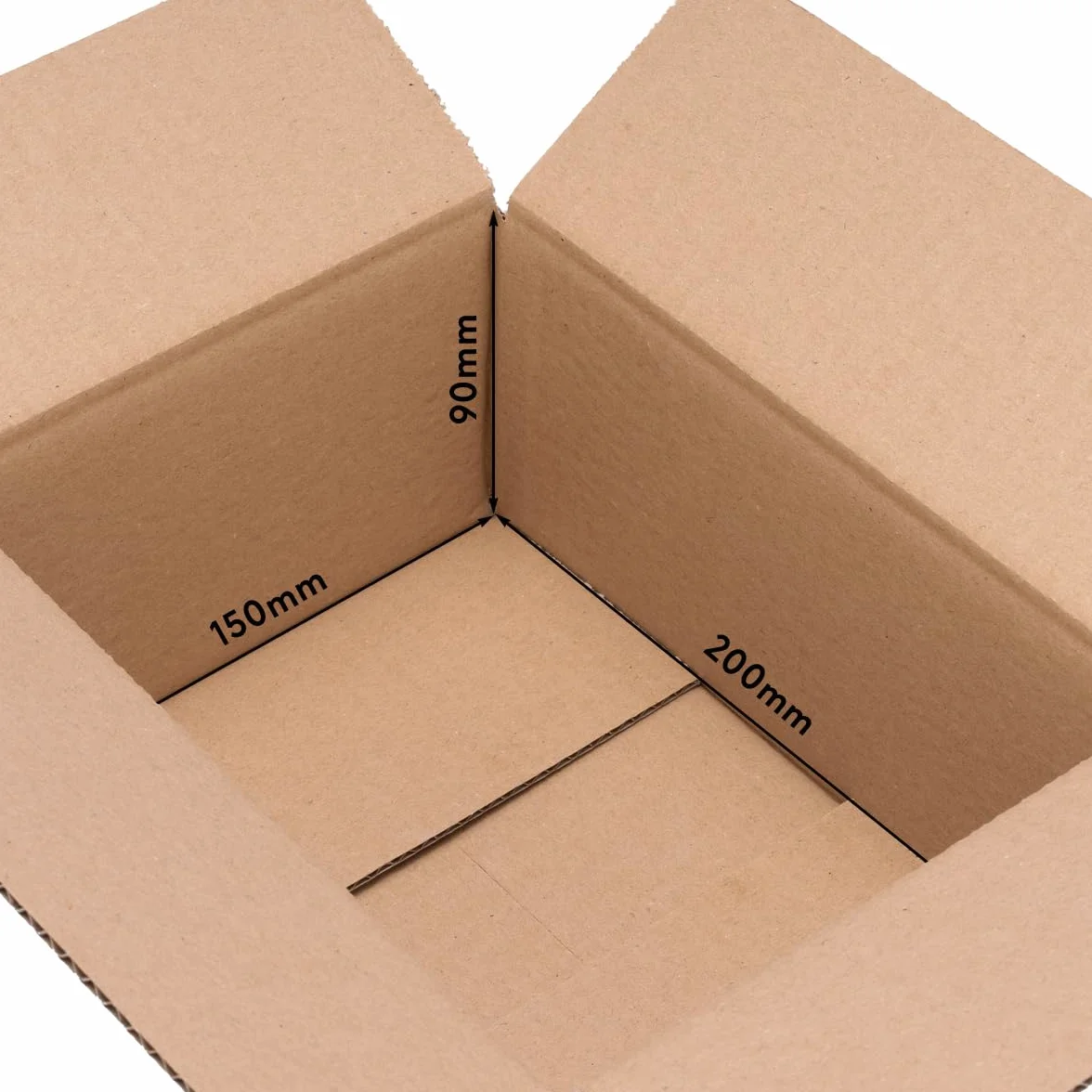 verpacking 100 Cartoni da imballaggio 20 x 15 x 9 cm marroni per spedizioni DHL - Scatole di cartone un'onda KK 10