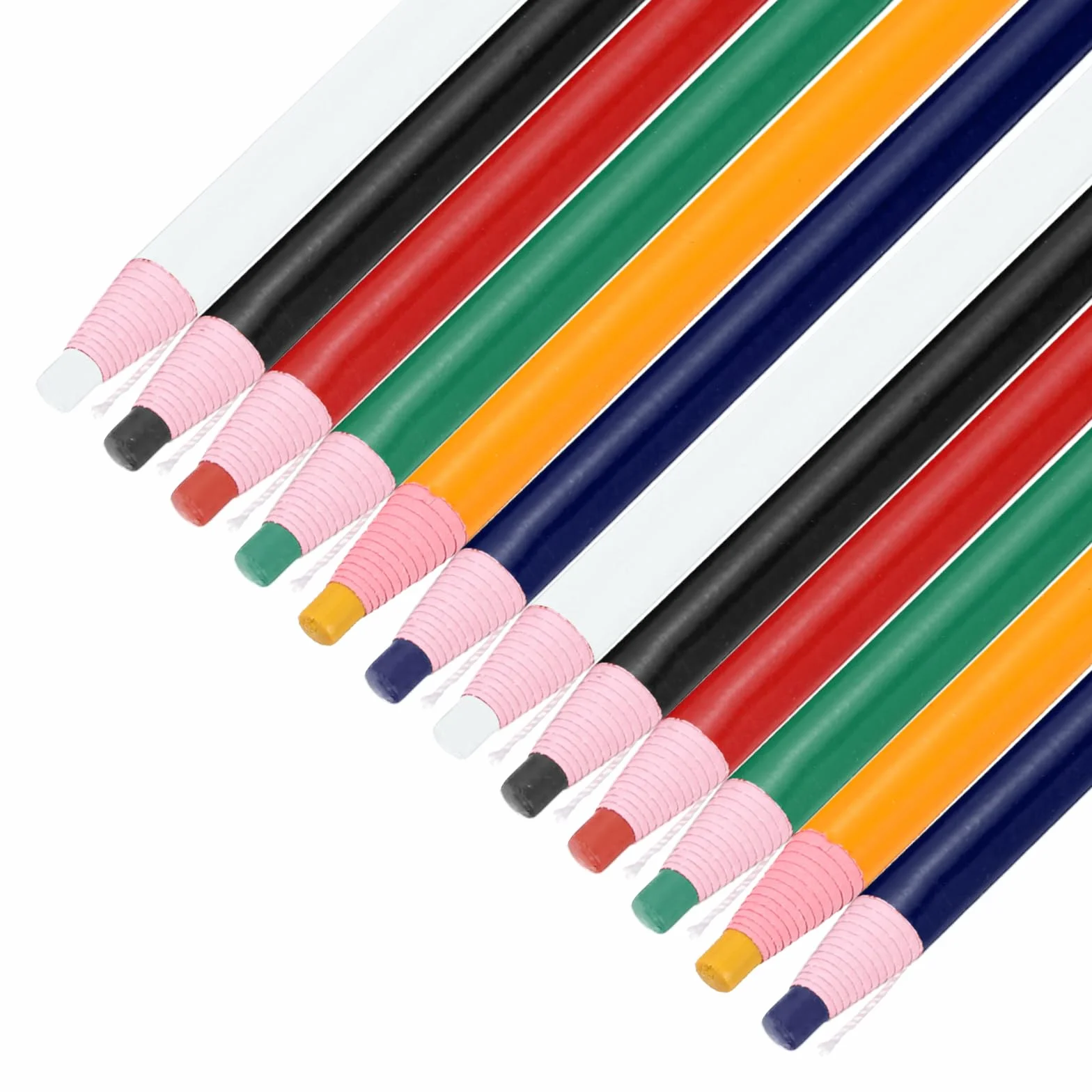 QUARKZMAN 12 Pezzi Matite Grasselli A Scorza Sbucciabile, Matite Colorate per Vetro Metallo Plastica Carta, 6 Colori