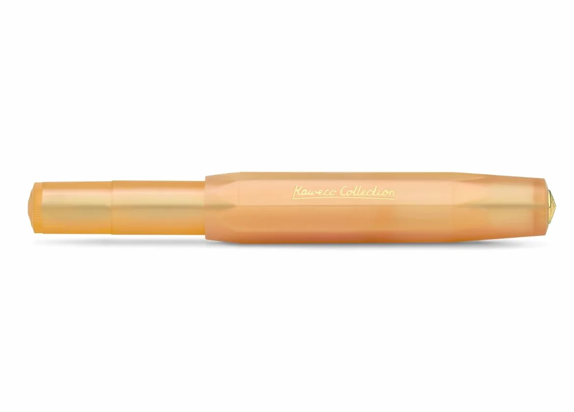Kaweco COLLECTION - Penna stilografica con pennino in acciaio, per cartucce d'inchiostro, 13 cm, pennino F, colore: albicocca