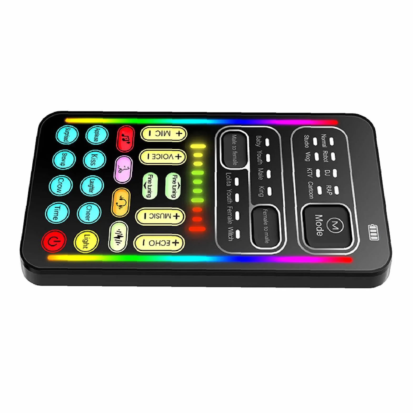 Dispositivo Cambia Voce Portatile, Scheda Portatile Multifunzionale per Trasmissione in Diretta, Mascheratore Vocale per Effetti Multifunzionali per Telefoni Cellulari, PC,