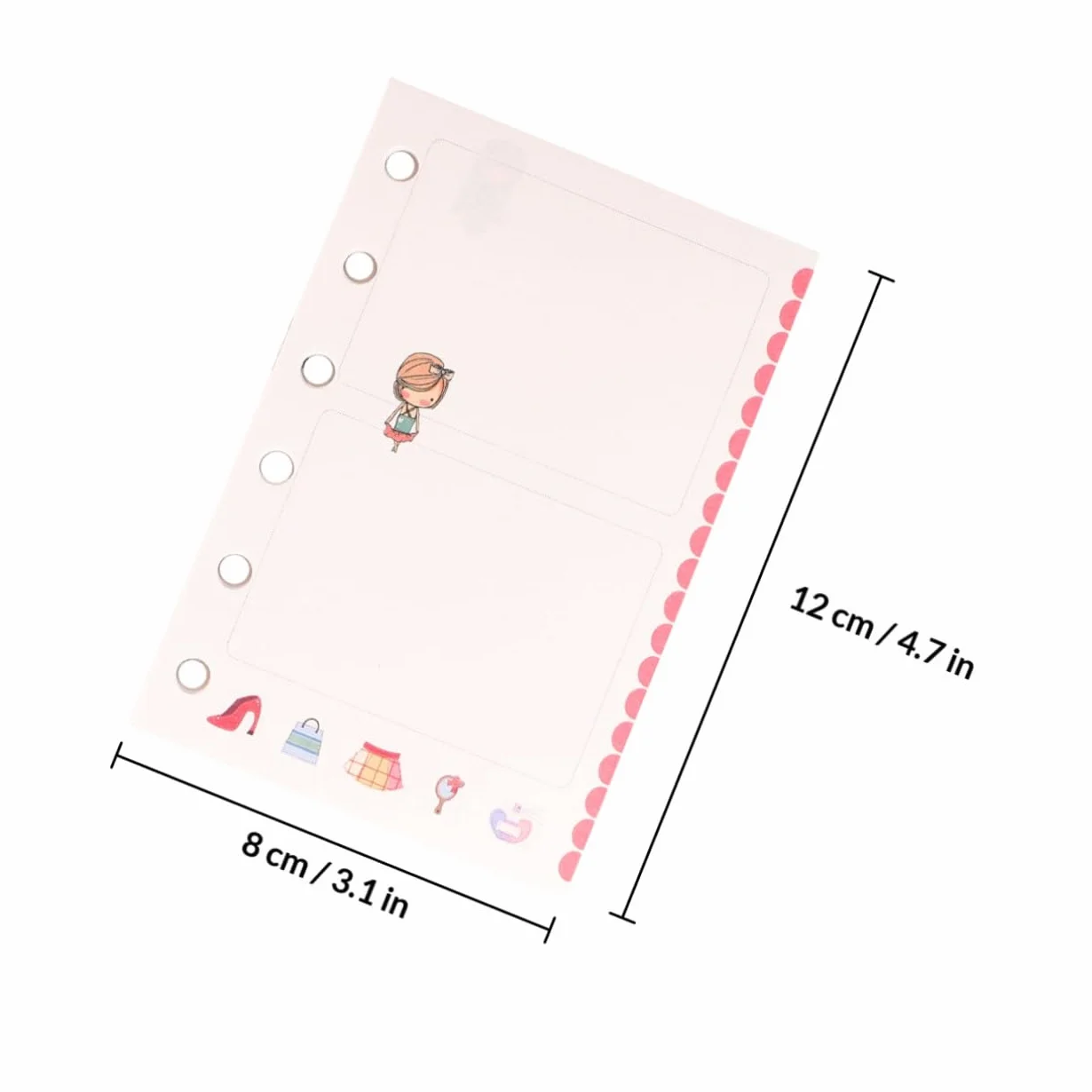 TOYANDONA 6 Anelli A7 Raccoglitore Planner Carta di Ricarica Colorato Cartone Animato