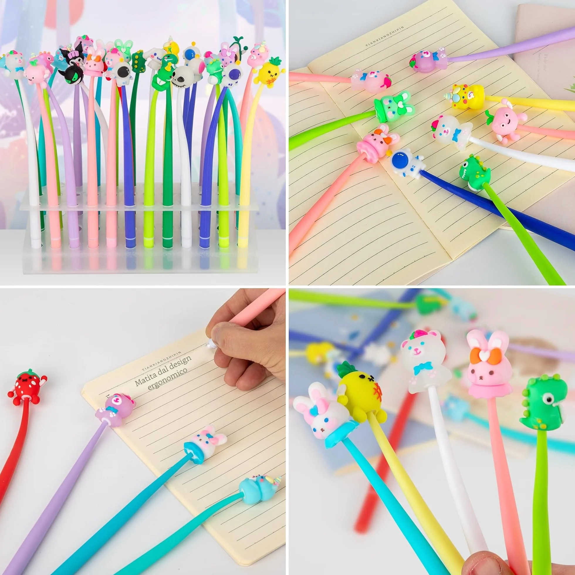 Penne Gadget Compleanno Bambini Regalo Festa Divertenti Cute Kawaii Silicone Penna Dondolo