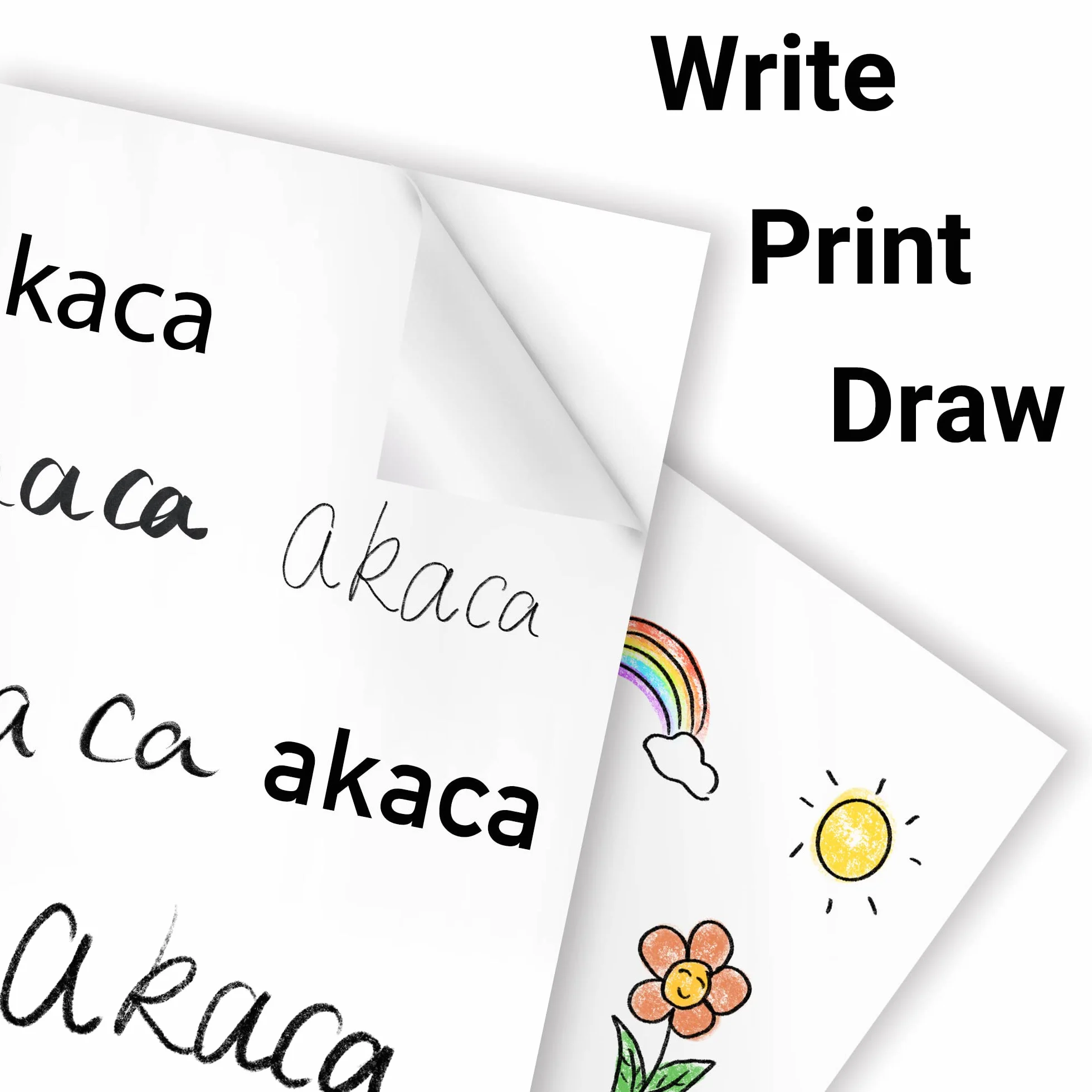 Akaca Carta Adesiva Opaco Stampabile A4 120 Fogli Etichette Autoadesive 210x297 mm