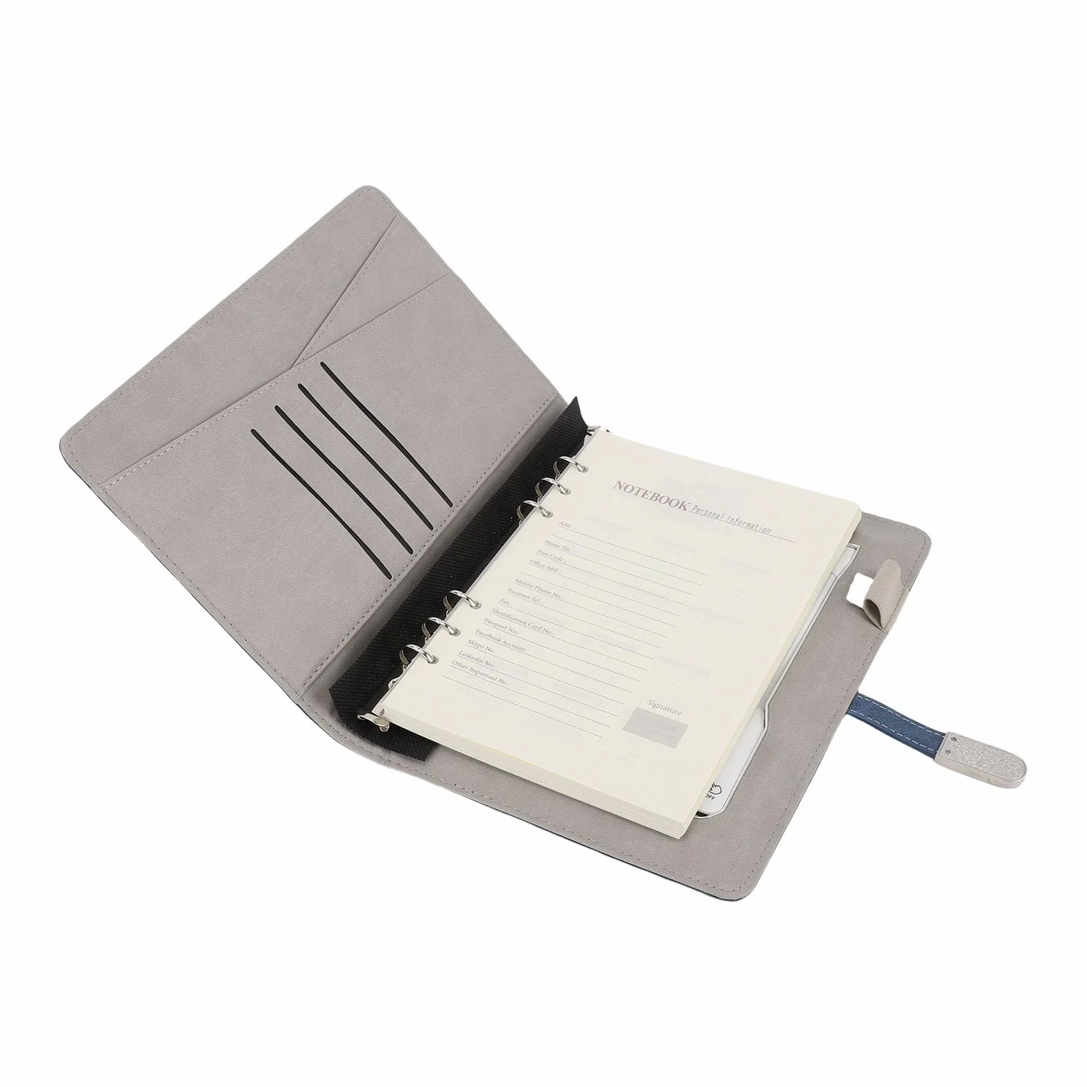 Alomejor Notebook Ricaricabile con Spazio di Archiviazione Versatile e Funzione di Luce Notturna per L'apprendimento e i Progetti All'aperto, 80 Fogli, Blu
