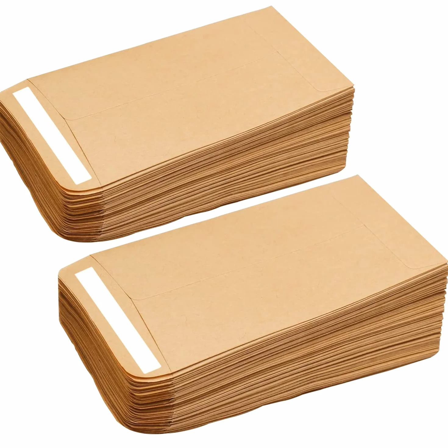 Buste di Semi Autoadesive Kraft 10x6 cm per Denaro Monete