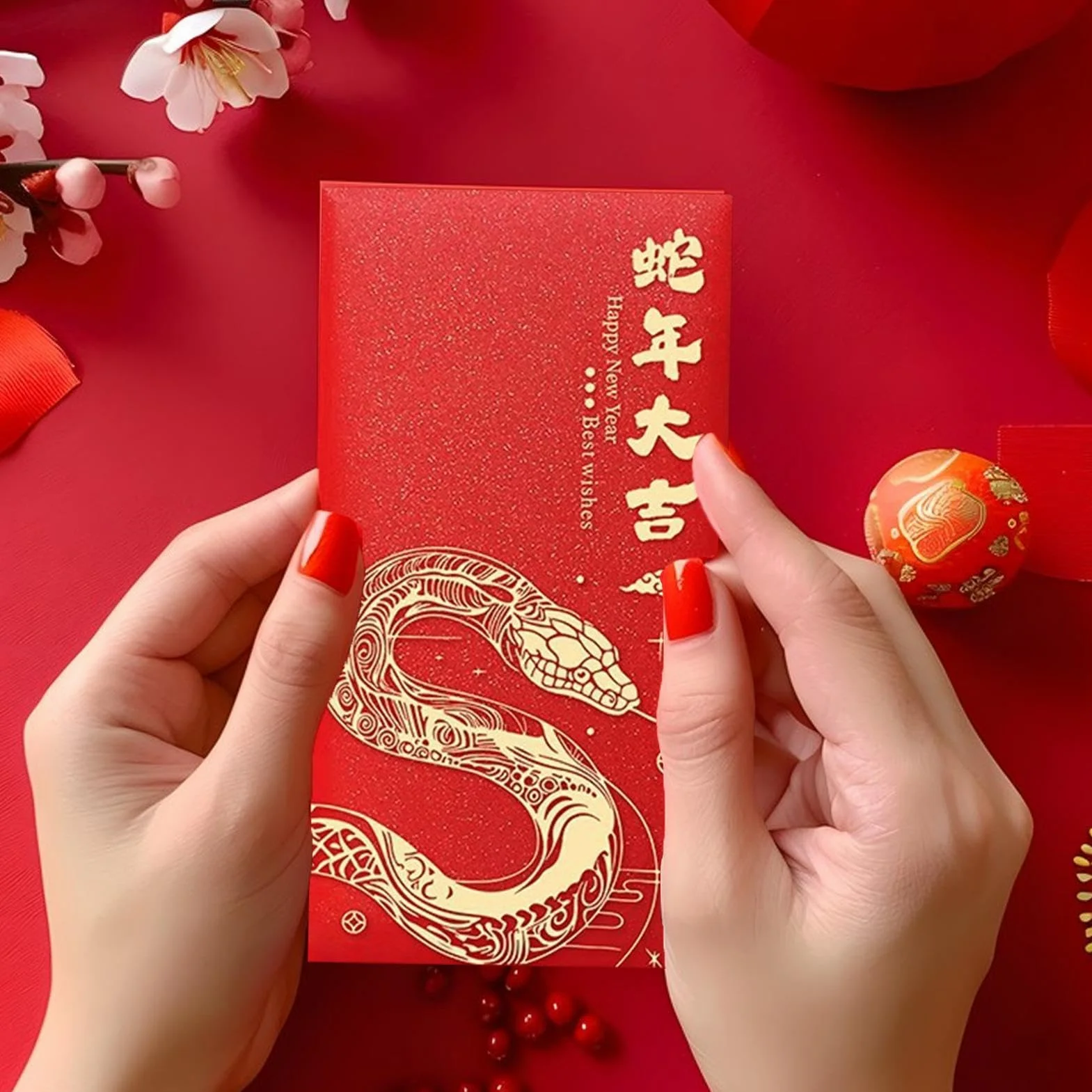 Buste rosse Anno del Serpente 2025 per Capodanno cinese