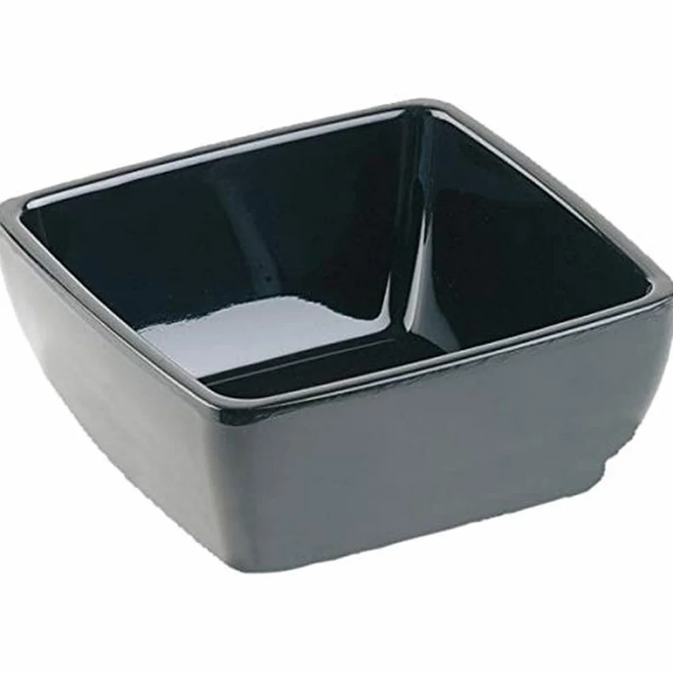 APS GF137 Melamine Square Bowl 19 cm Nero