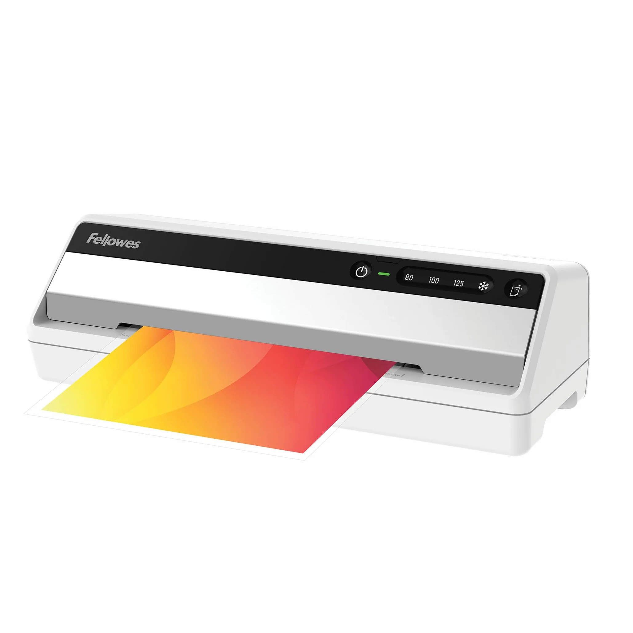 Fellowes Saturn A4 Plastificatrice per piccoli uffici – InstaHeat, pronta in 60 secondi, anti-inceppamento, spegnimento automatico – per pouches 80/100/125 micron – include 10 pouches – casa e ufficio