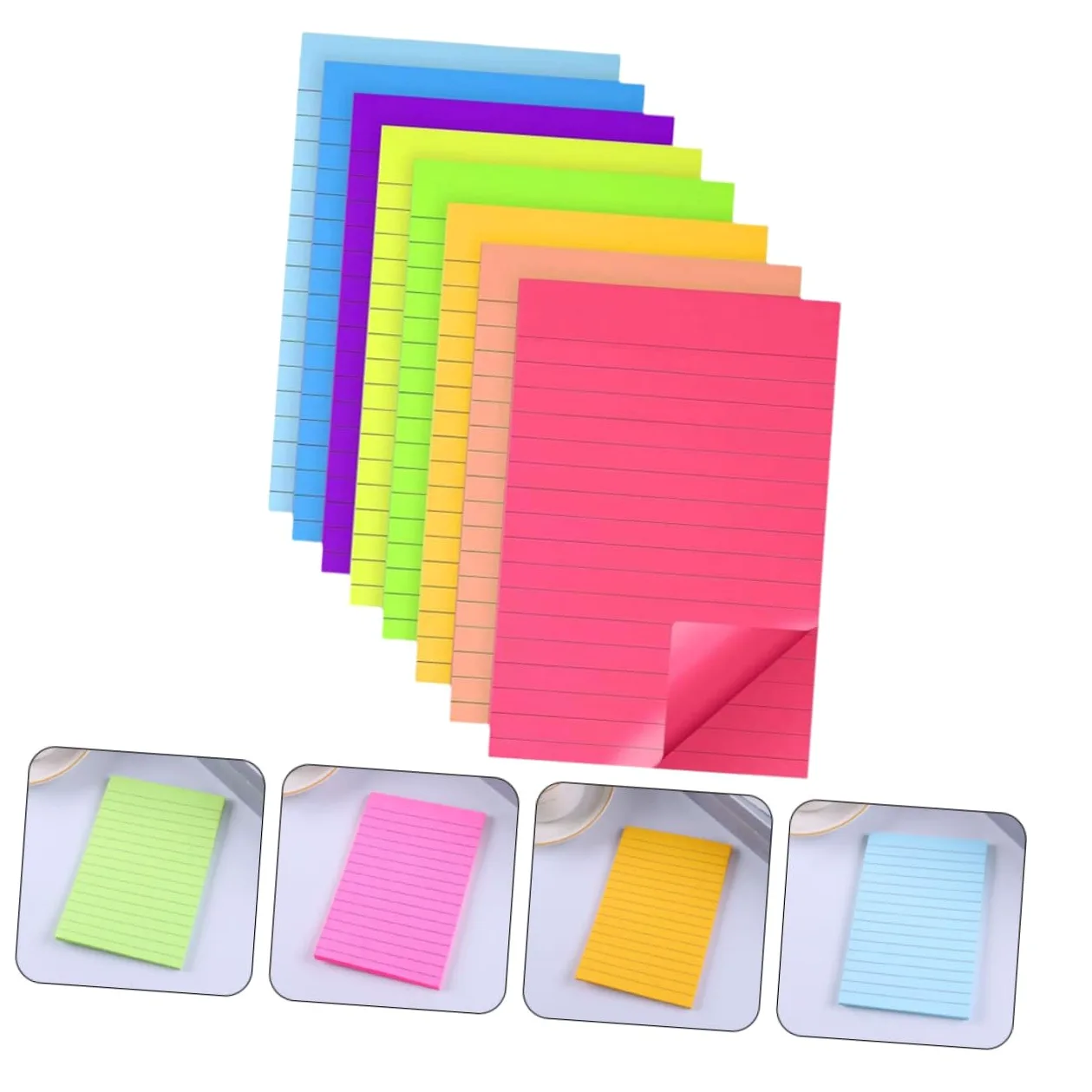 Blocchetti Adesivi per Appunti 16 Libri in Carta, Formato Piccolo | Studenti e Ufficio, Portatili, per Casa e Scuola, per Scrivere Note Brevi