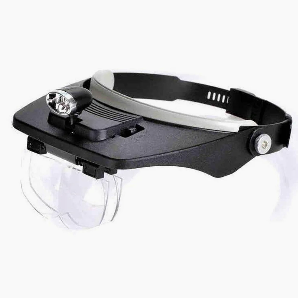Lenti di ingrandimento, Lenti di ingrandimento per Hobby educativi, Lenti di ingrandimento ad Alta Potenza per Occhiali da Vista, montate sulla Testa con luci a LED 5X HD