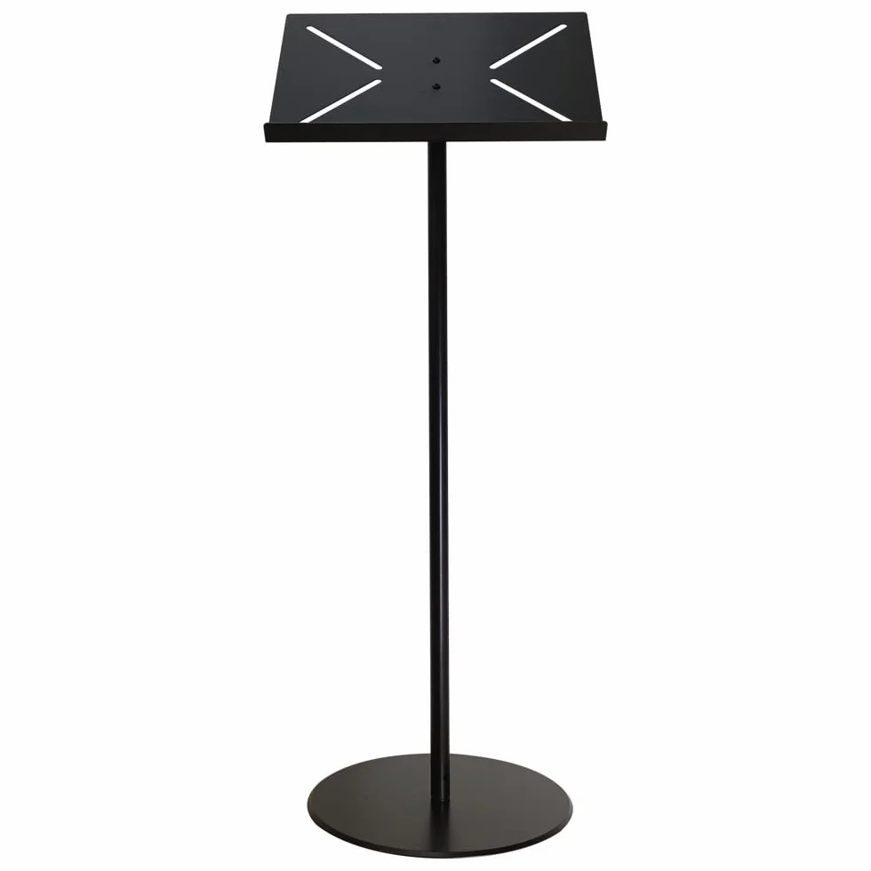 Leggio nero da pavimento in alluminio con reggi-libro A3 42x30 cm