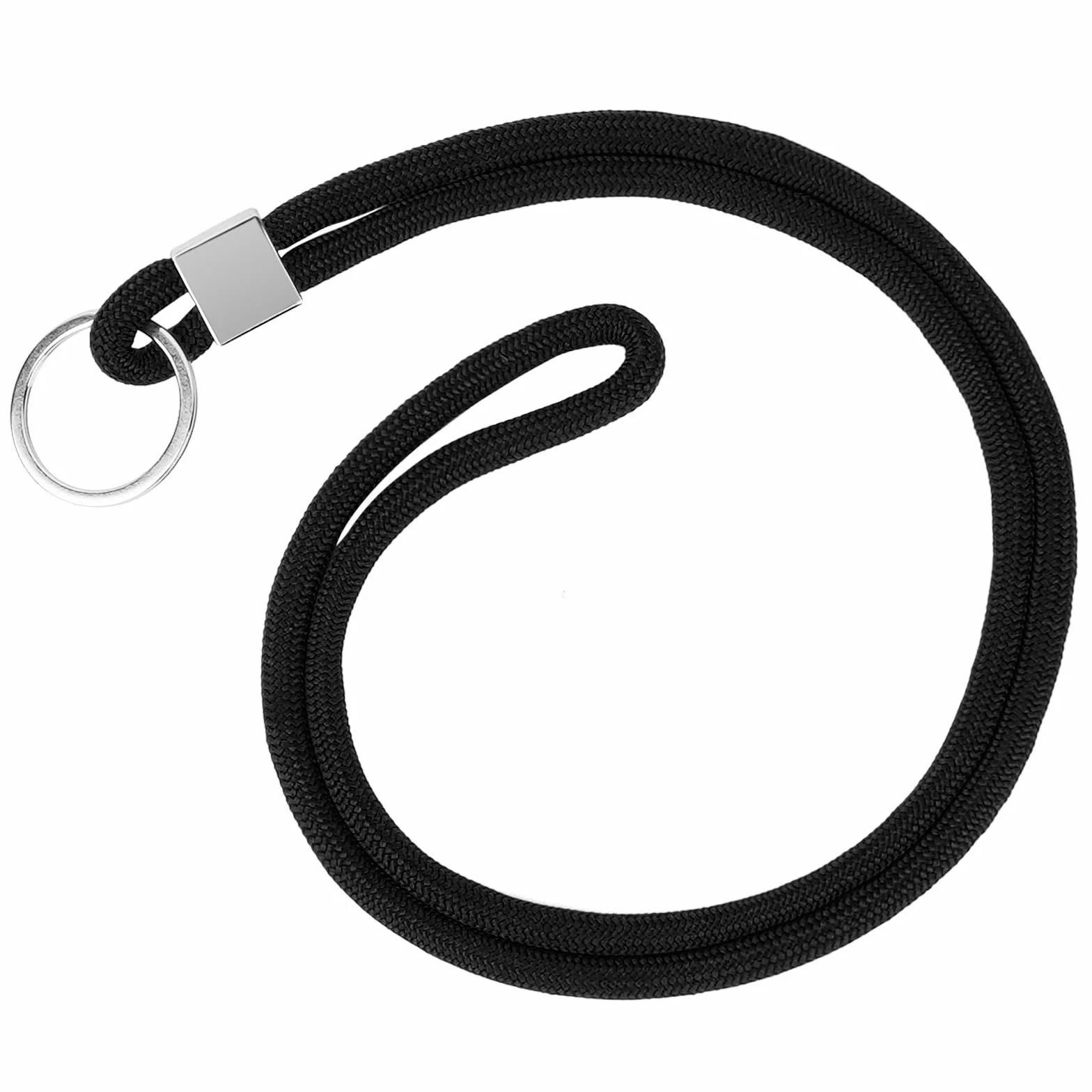 Vicloon Cordino Da Collo Porta Badge Metallo Staccabili Chiavi Identificativo Telefono Nero