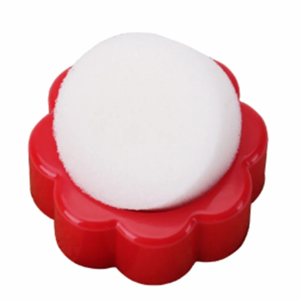 Spugna Forma Fiore per Contare Denaro Ufficio Banca 2 Pz Rosso+Giallo