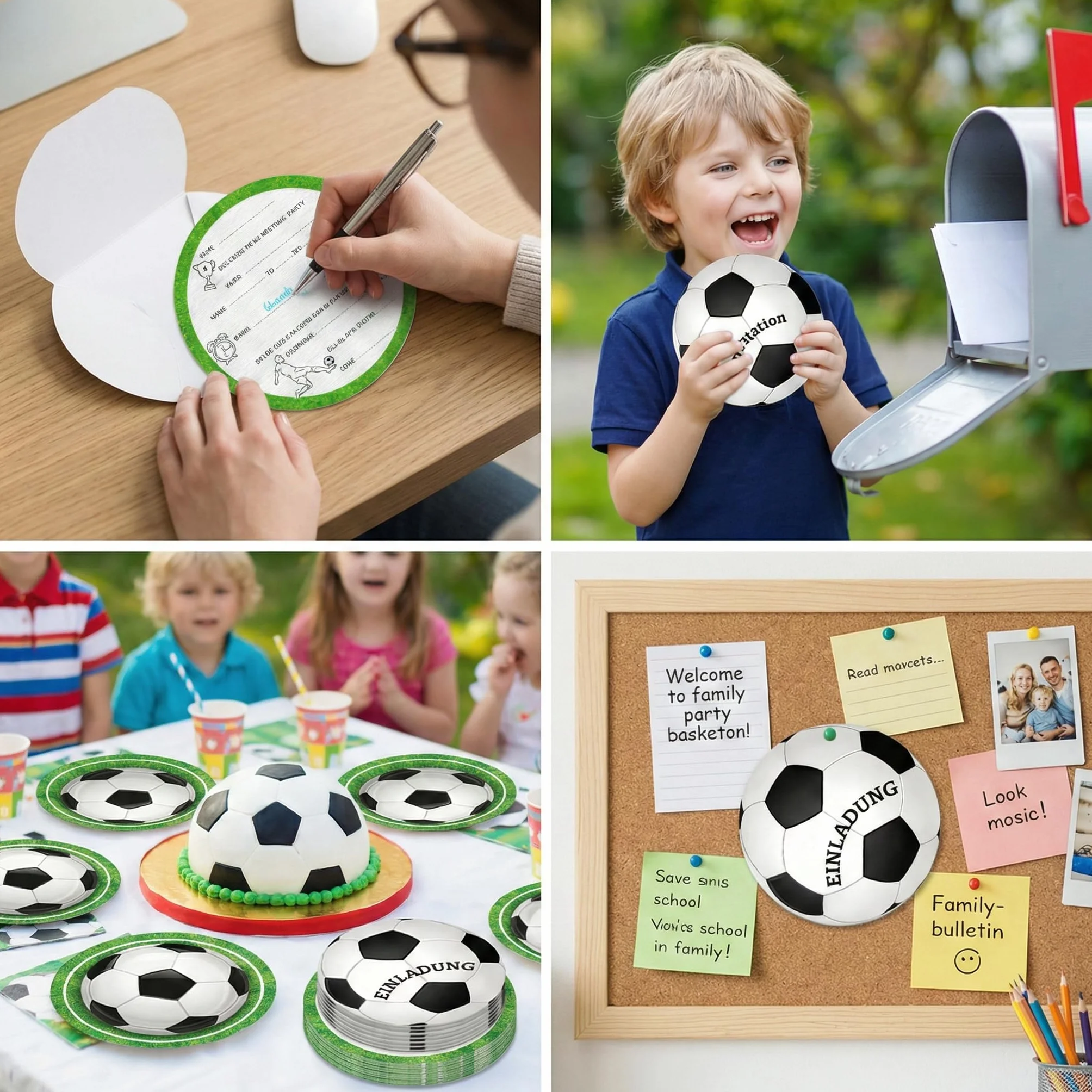 Inviti Compleanno Bambino Calcio 25 Pezzi Biglietti Invito Festa Tema Sport 15 cm