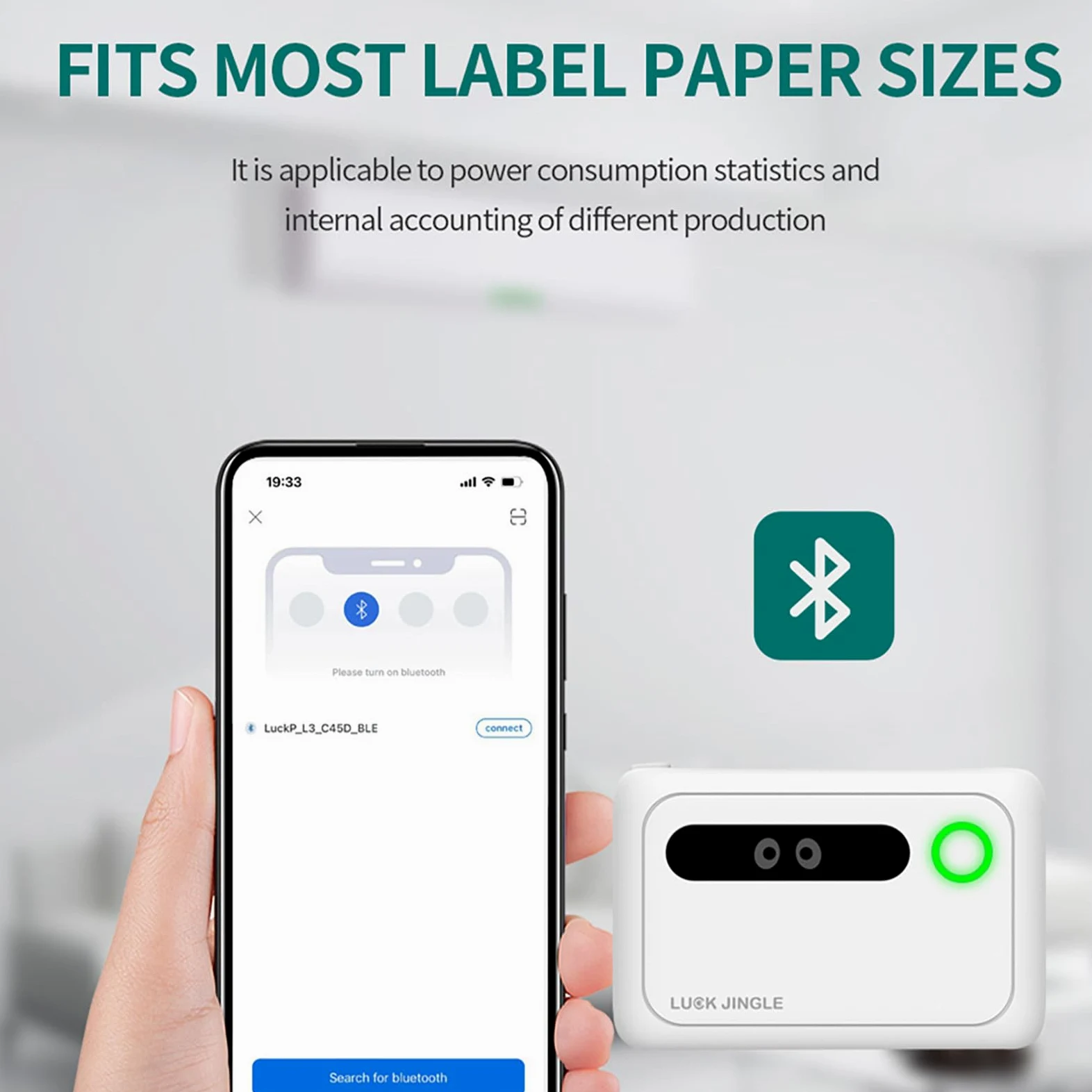 Stampante per etichette adesive termica wireless Telefono cellulare Mini stampante tascabile termica portatile Etichette per stampa batch con un clic