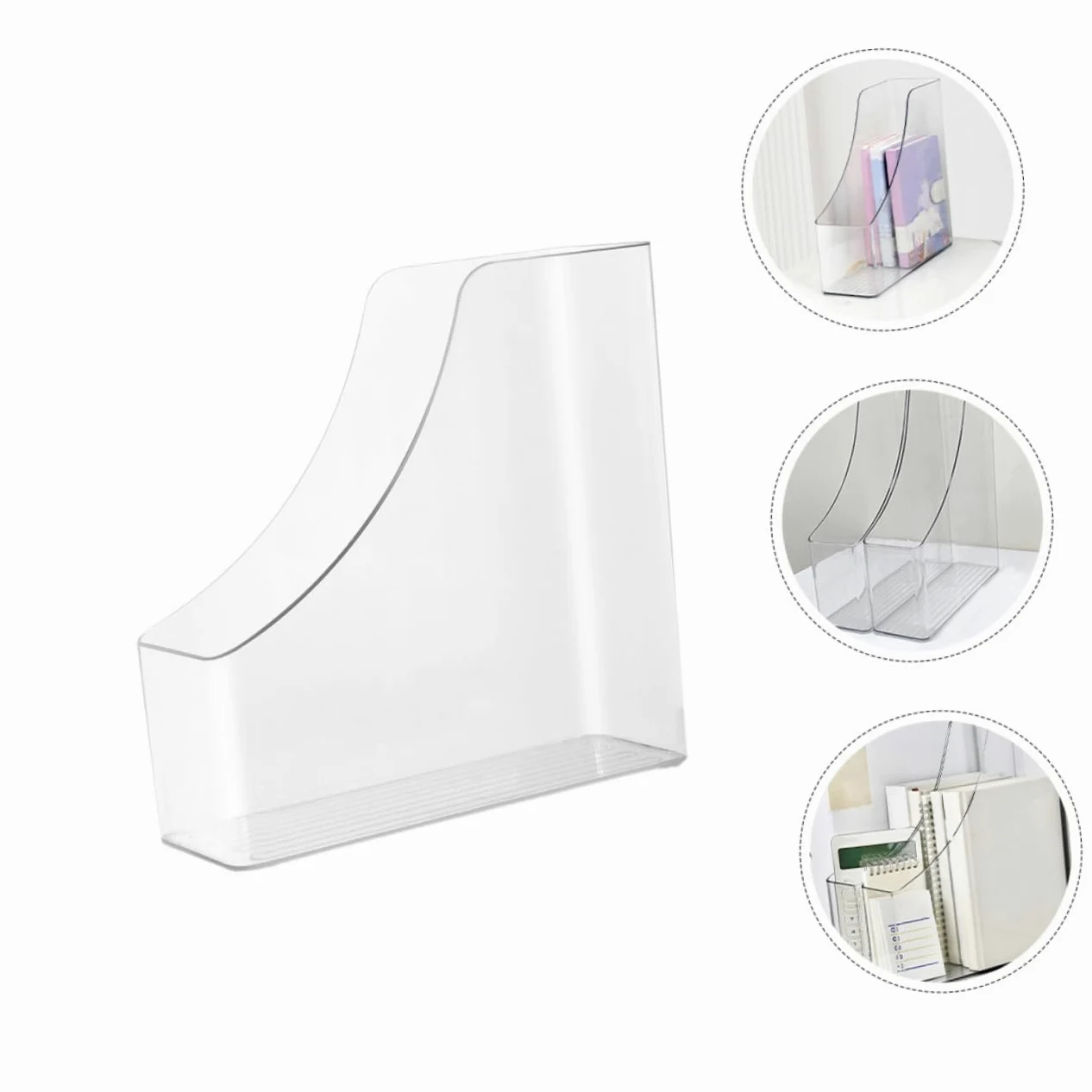 Porta Documenti da Scrivania Trasparente 2 Pezzi Plastico | Design Verticale, Identificazione Rapida, Manutenzione Semplice, per Casa e Ufficio