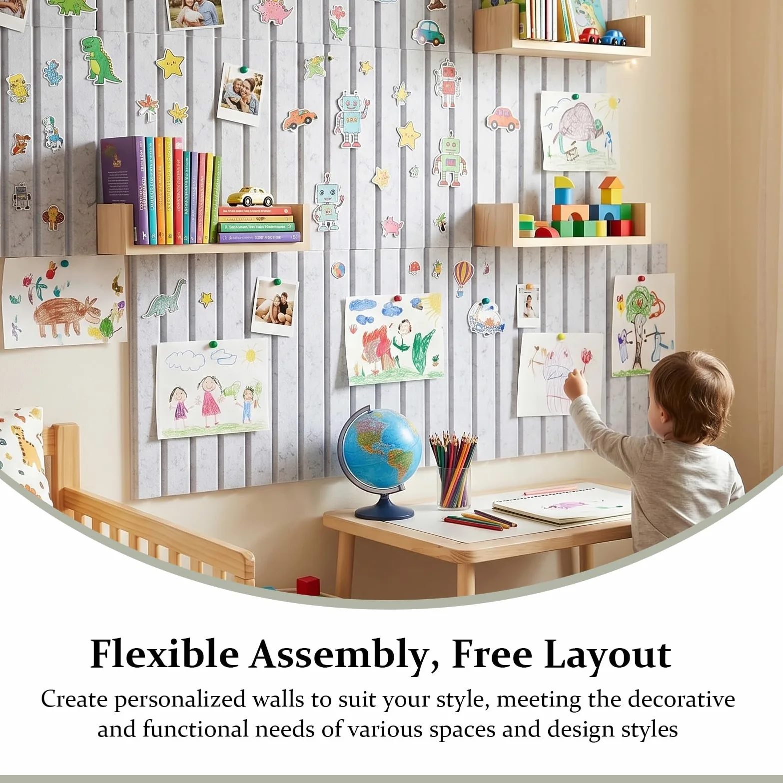 Gugxiom Set di 12 bacheca in feltro di grandi dimensioni 48" x 36", con 30 spille, decorazione per ufficio, casa, scuola e aula (grigio argento)